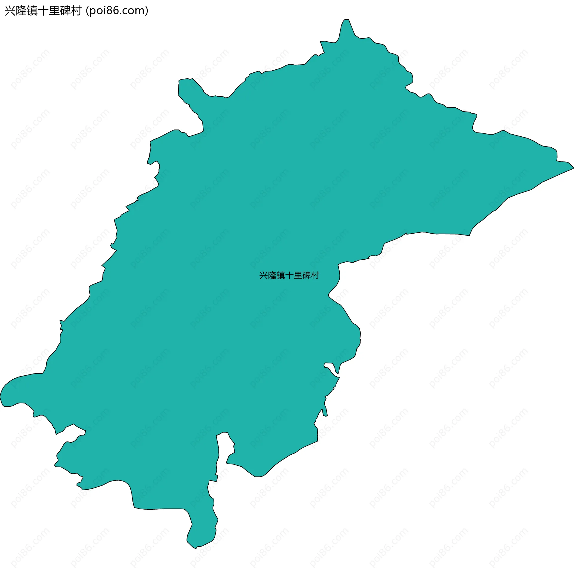 兴隆镇十里碑村边界地图