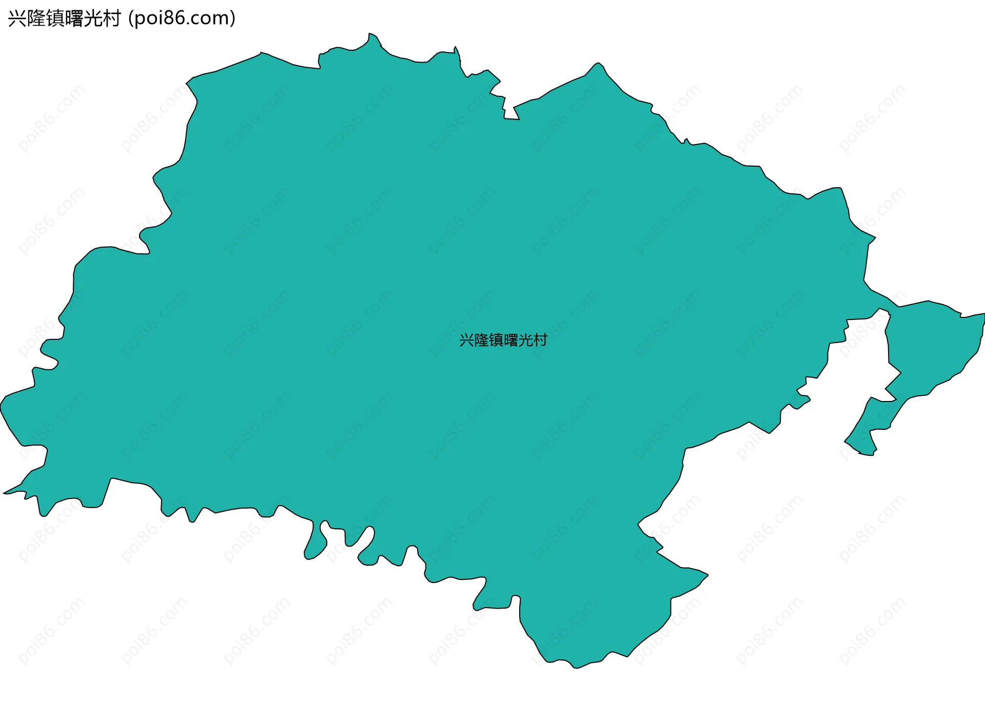 兴隆镇曙光村边界地图