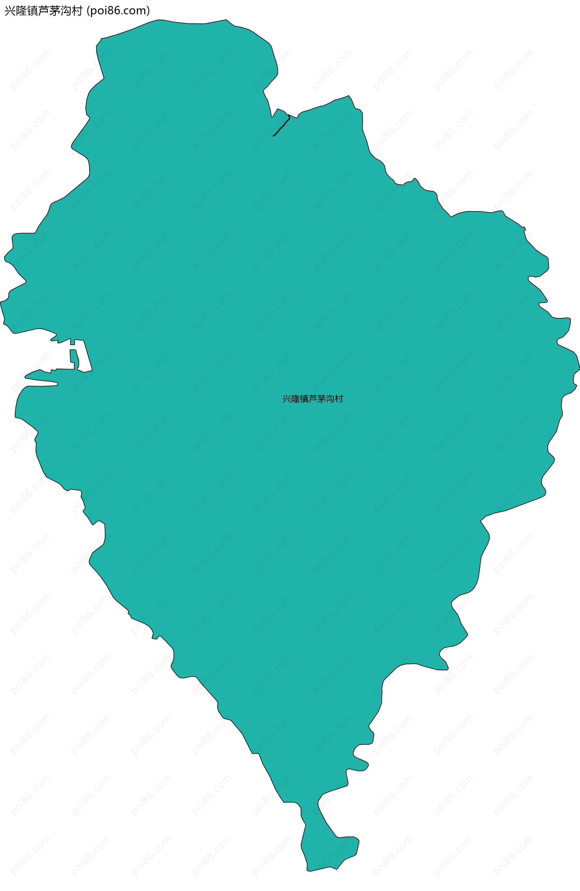 兴隆镇芦茅沟村边界地图