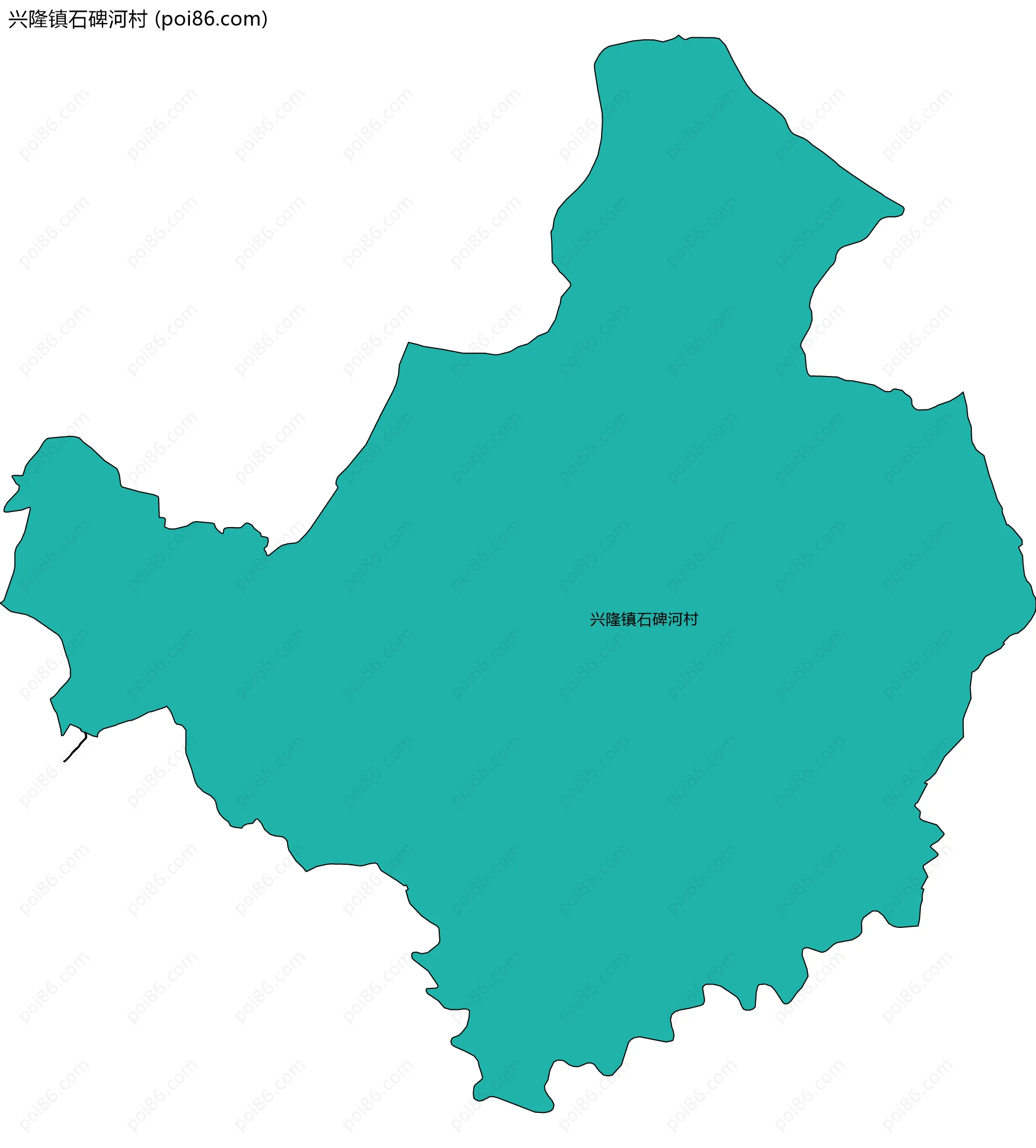 兴隆镇石碑河村边界地图