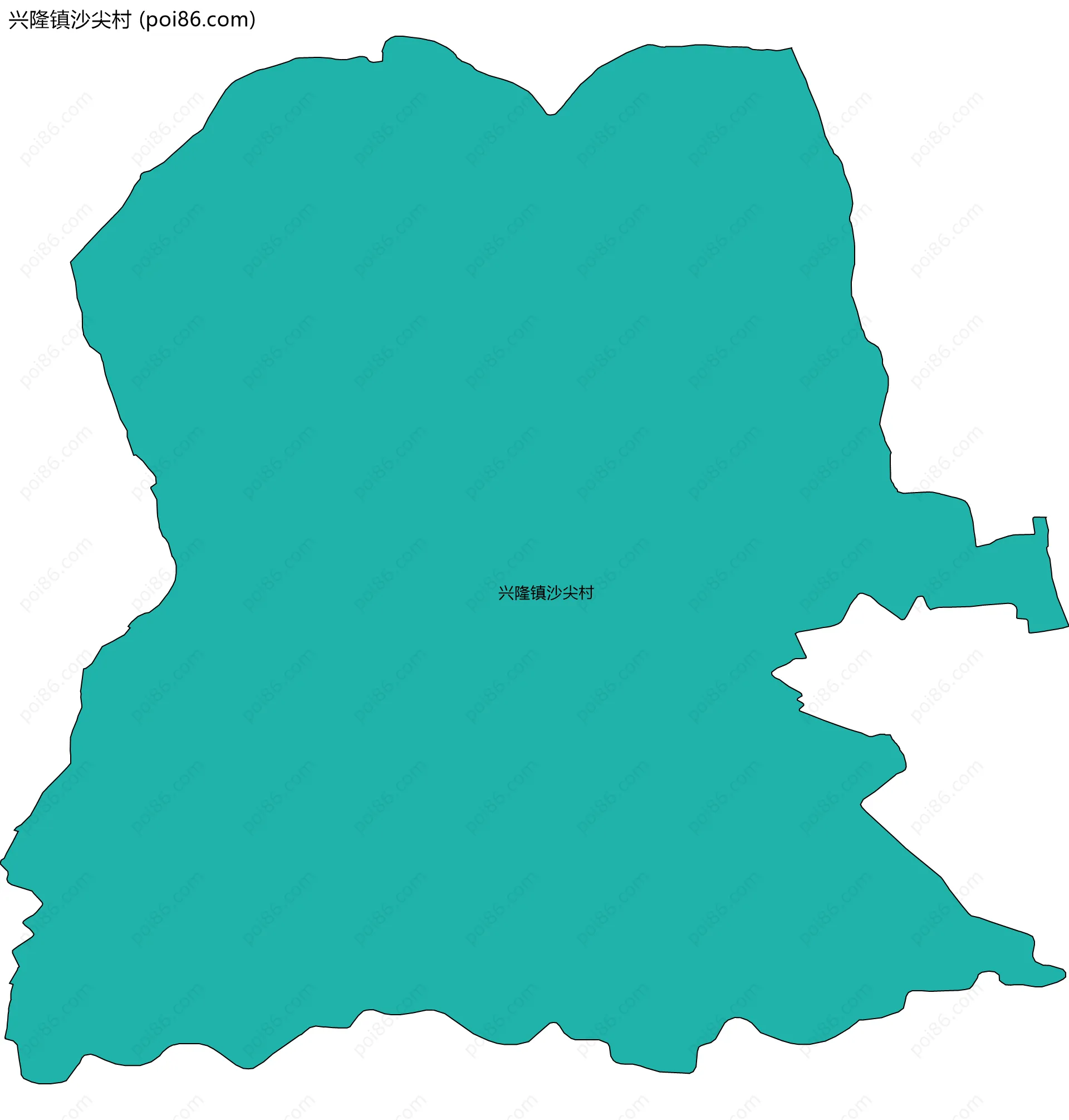 兴隆镇沙尖村边界地图