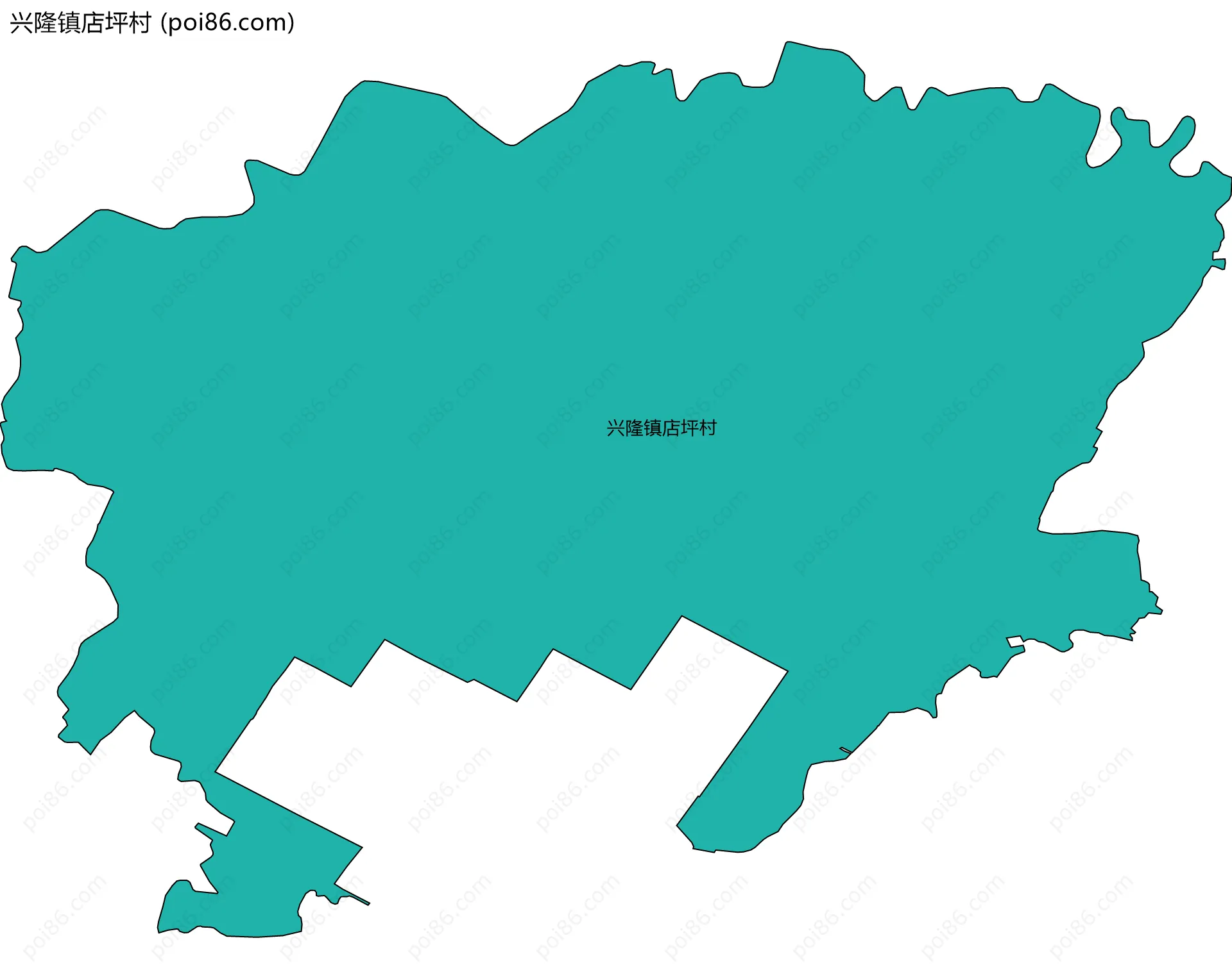 兴隆镇店坪村边界地图