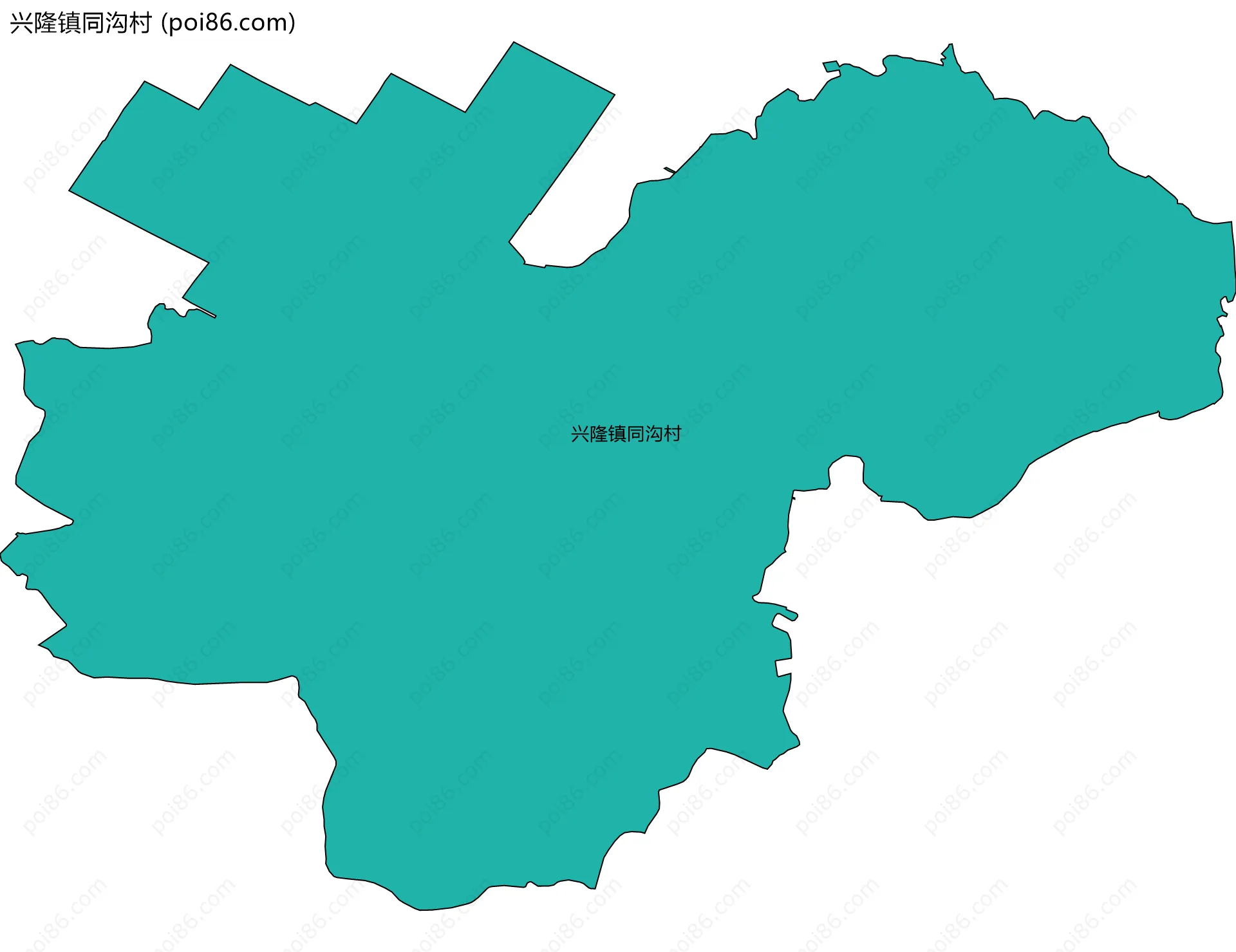 兴隆镇同沟村边界地图
