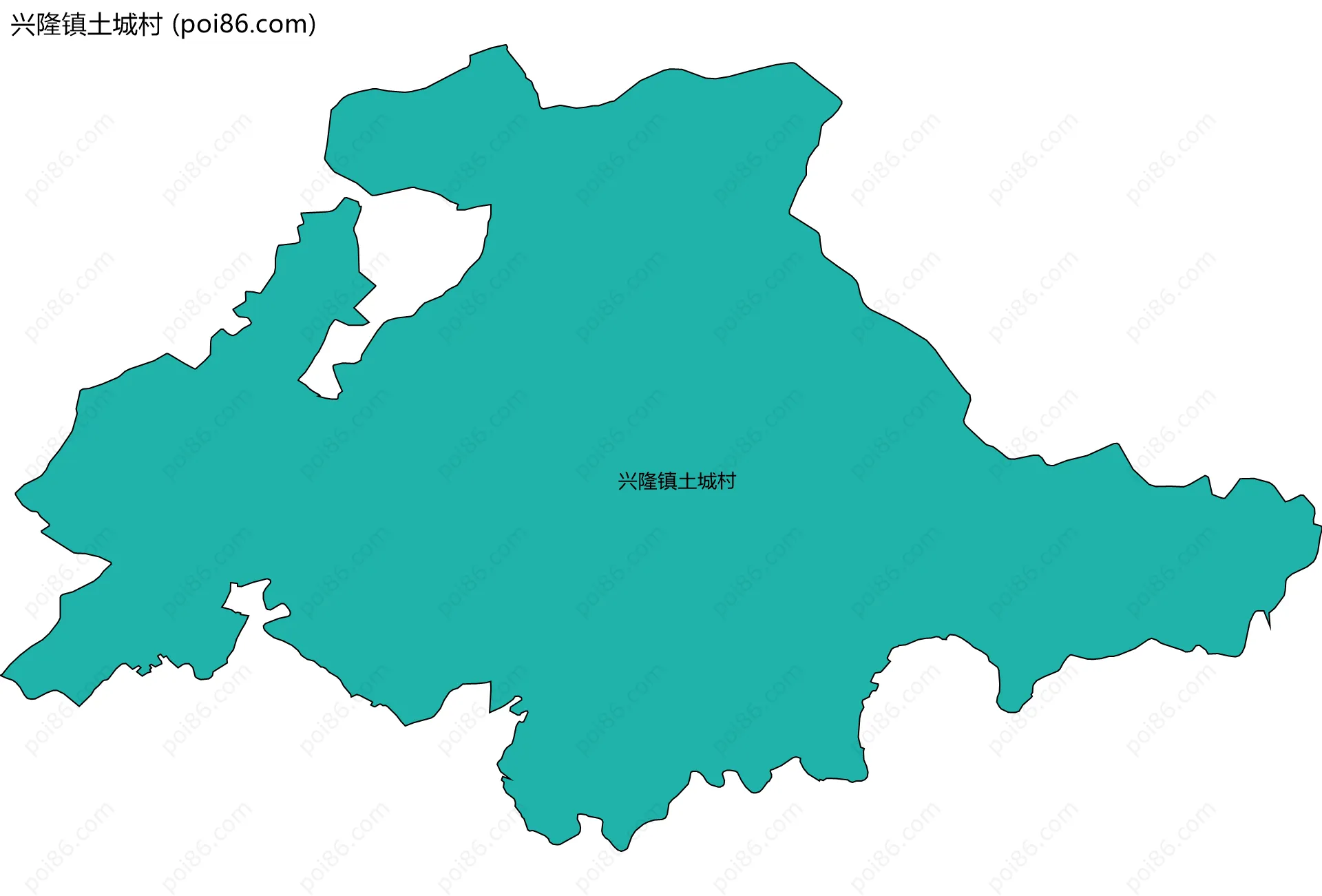 兴隆镇土城村边界地图