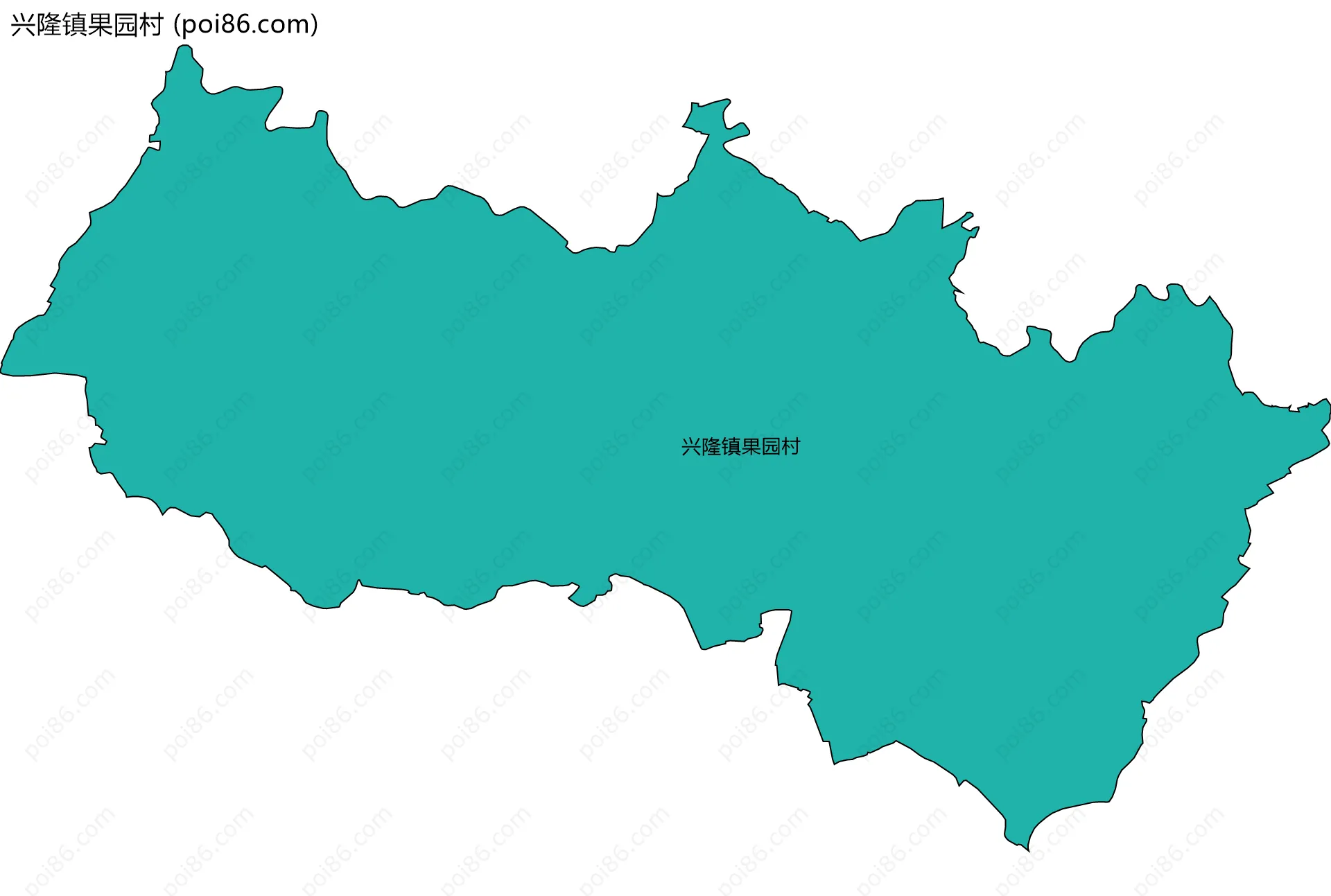 兴隆镇果园村边界地图