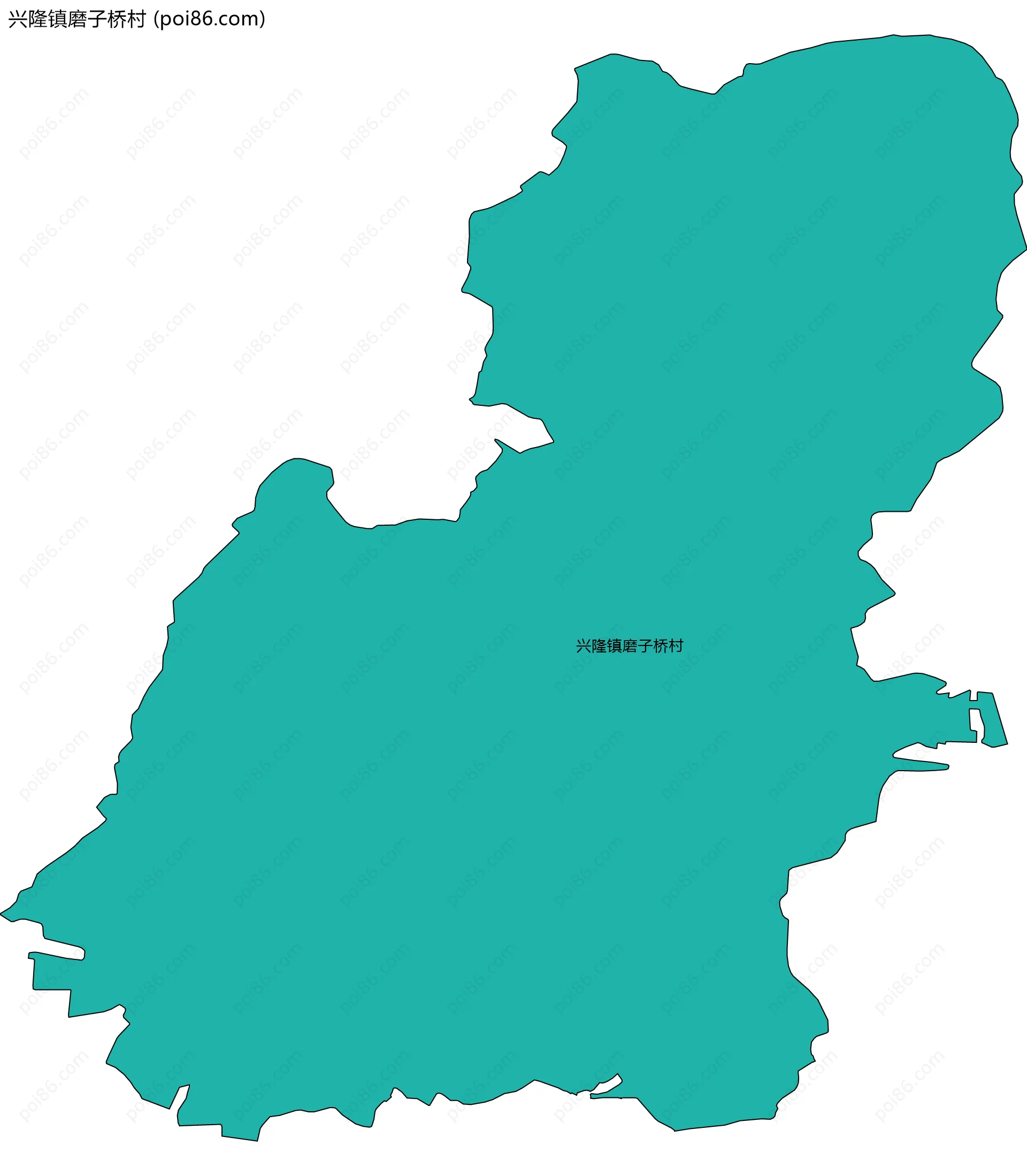 兴隆镇磨子桥村边界地图