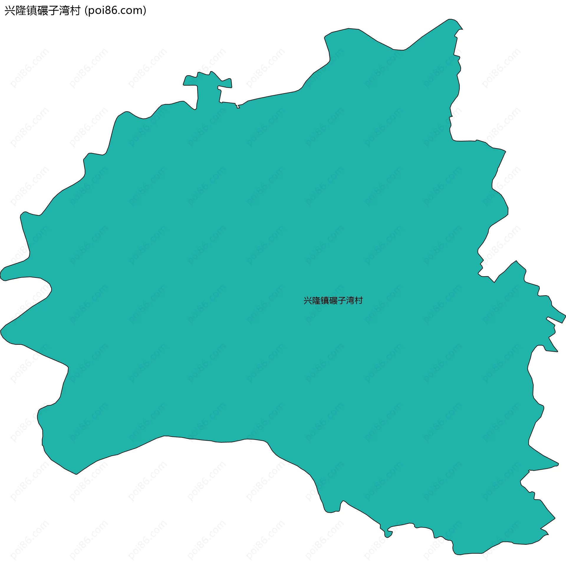 兴隆镇碾子湾村边界地图