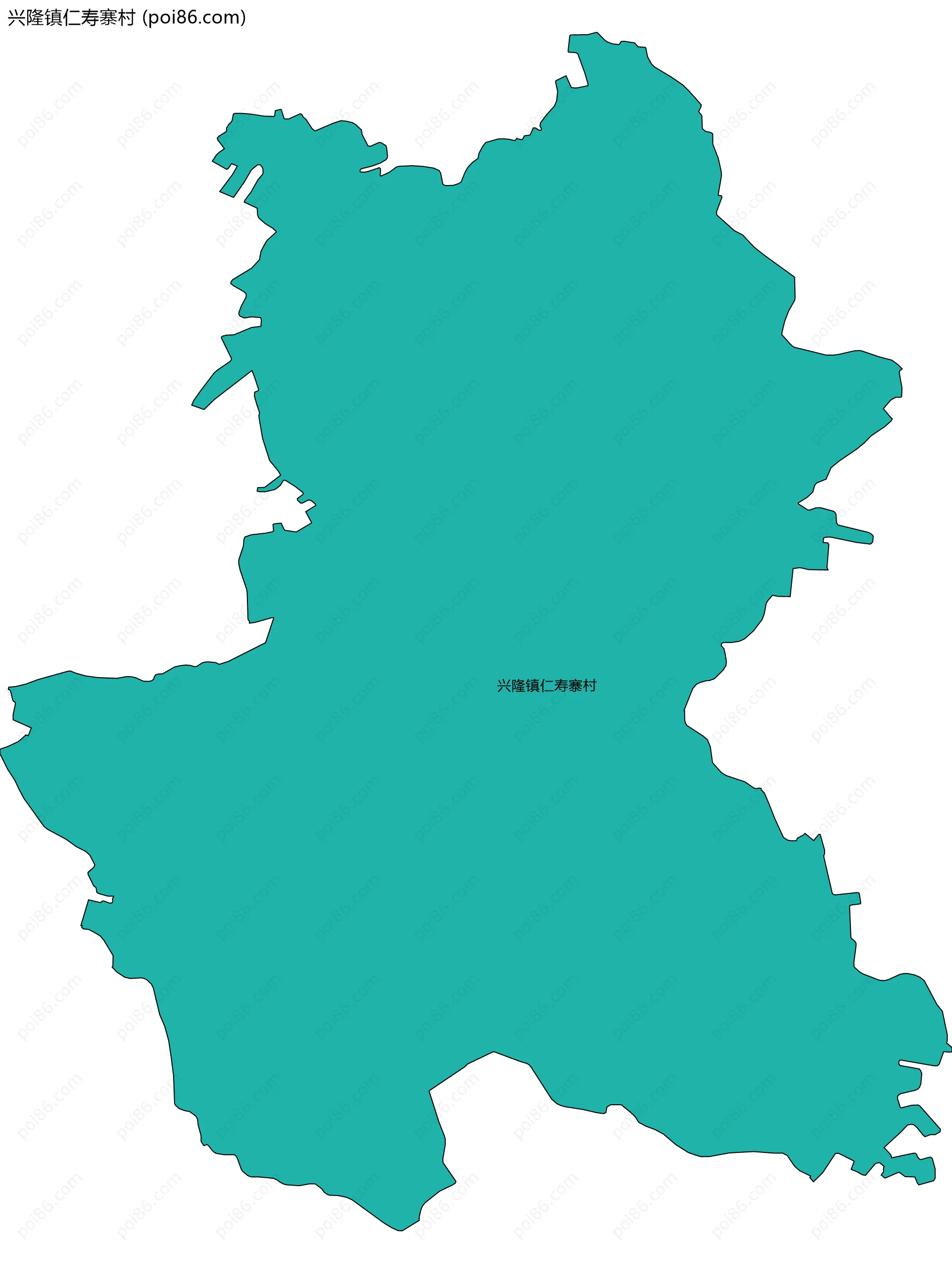 兴隆镇仁寿寨村边界地图