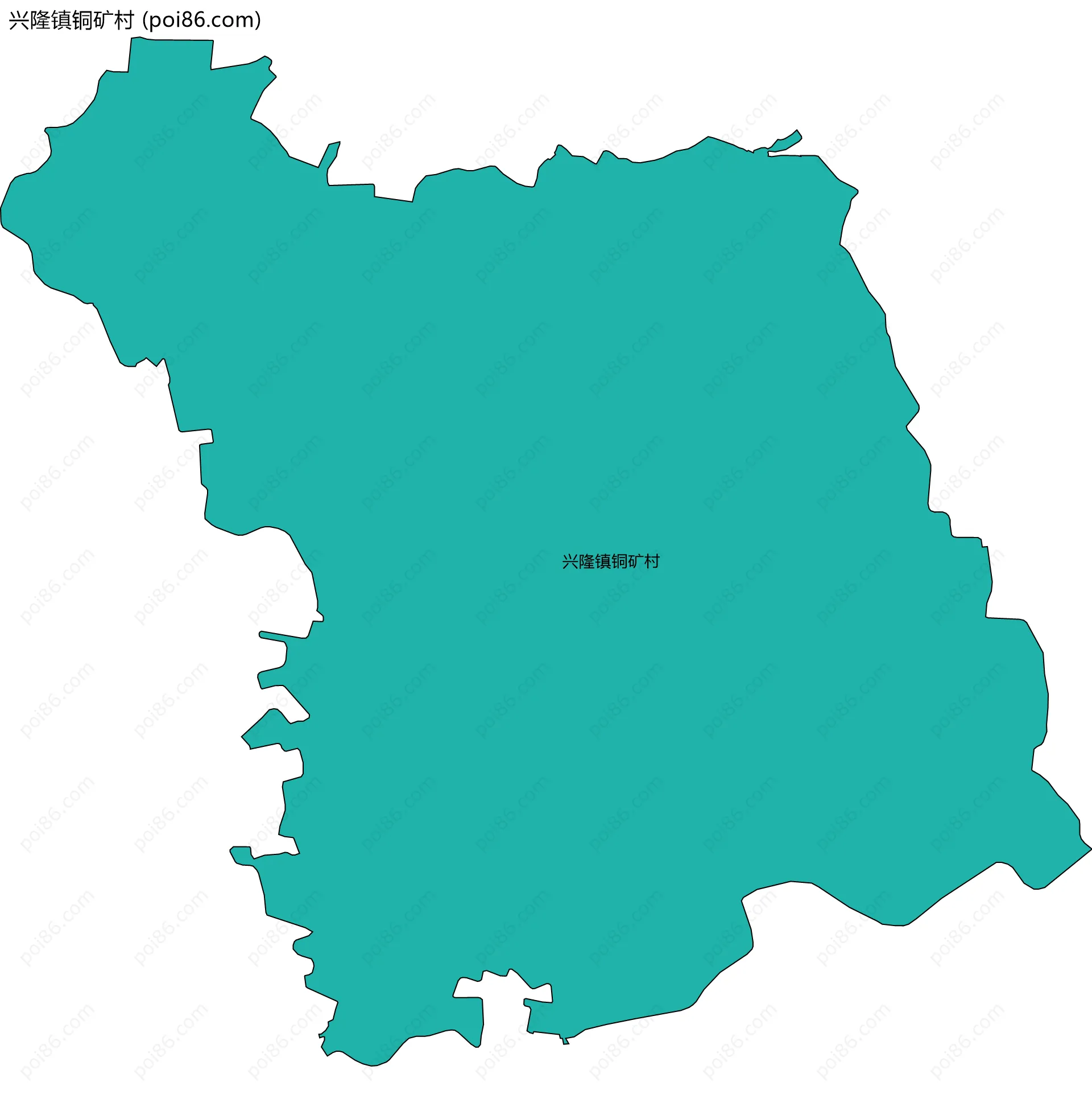 兴隆镇铜矿村边界地图