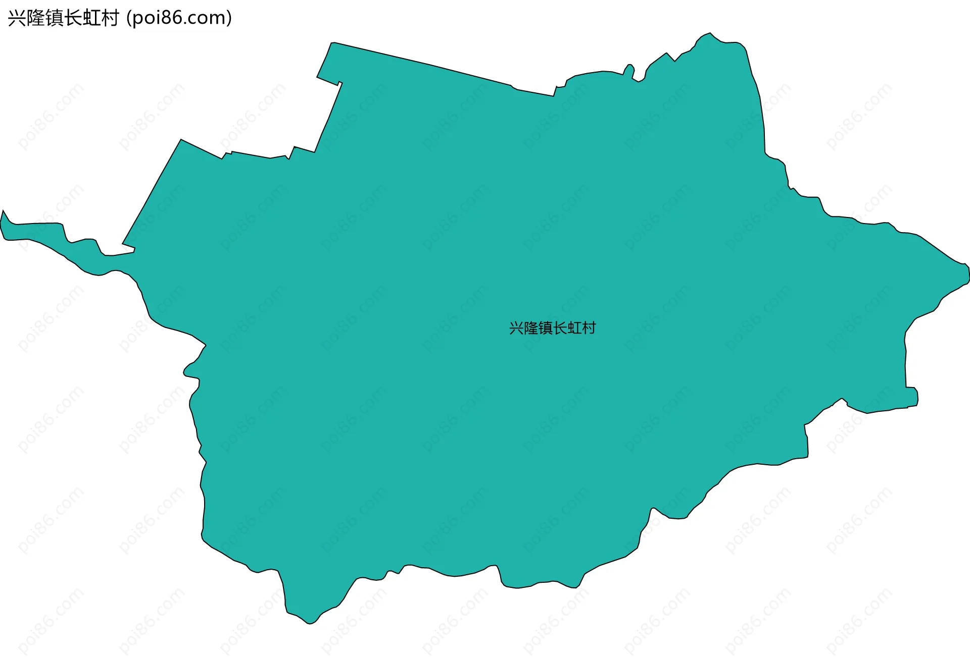 兴隆镇长虹村边界地图