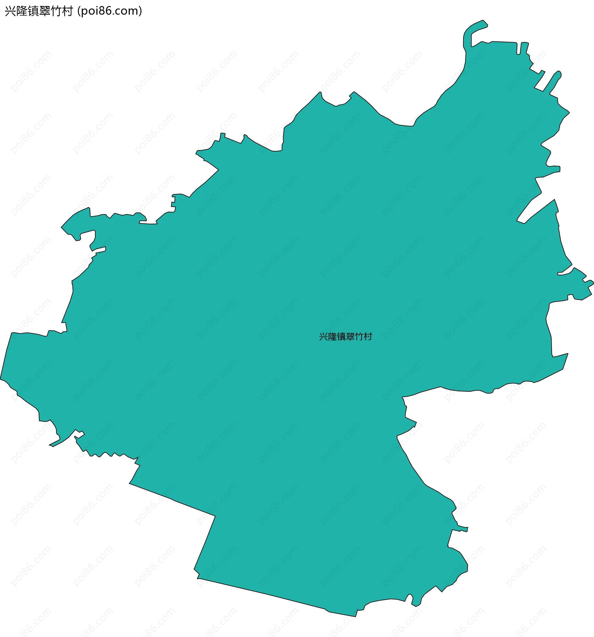 兴隆镇翠竹村边界地图