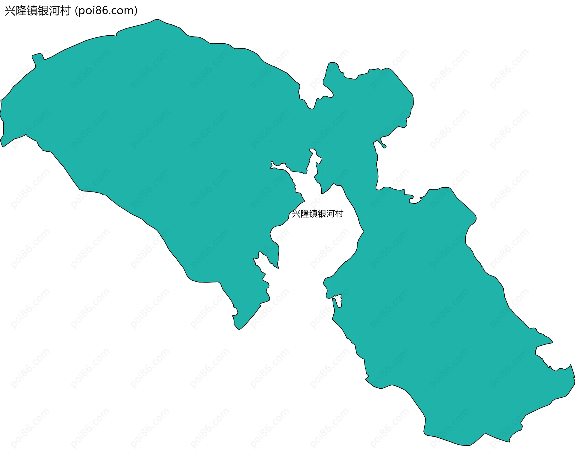 兴隆镇银河村边界地图