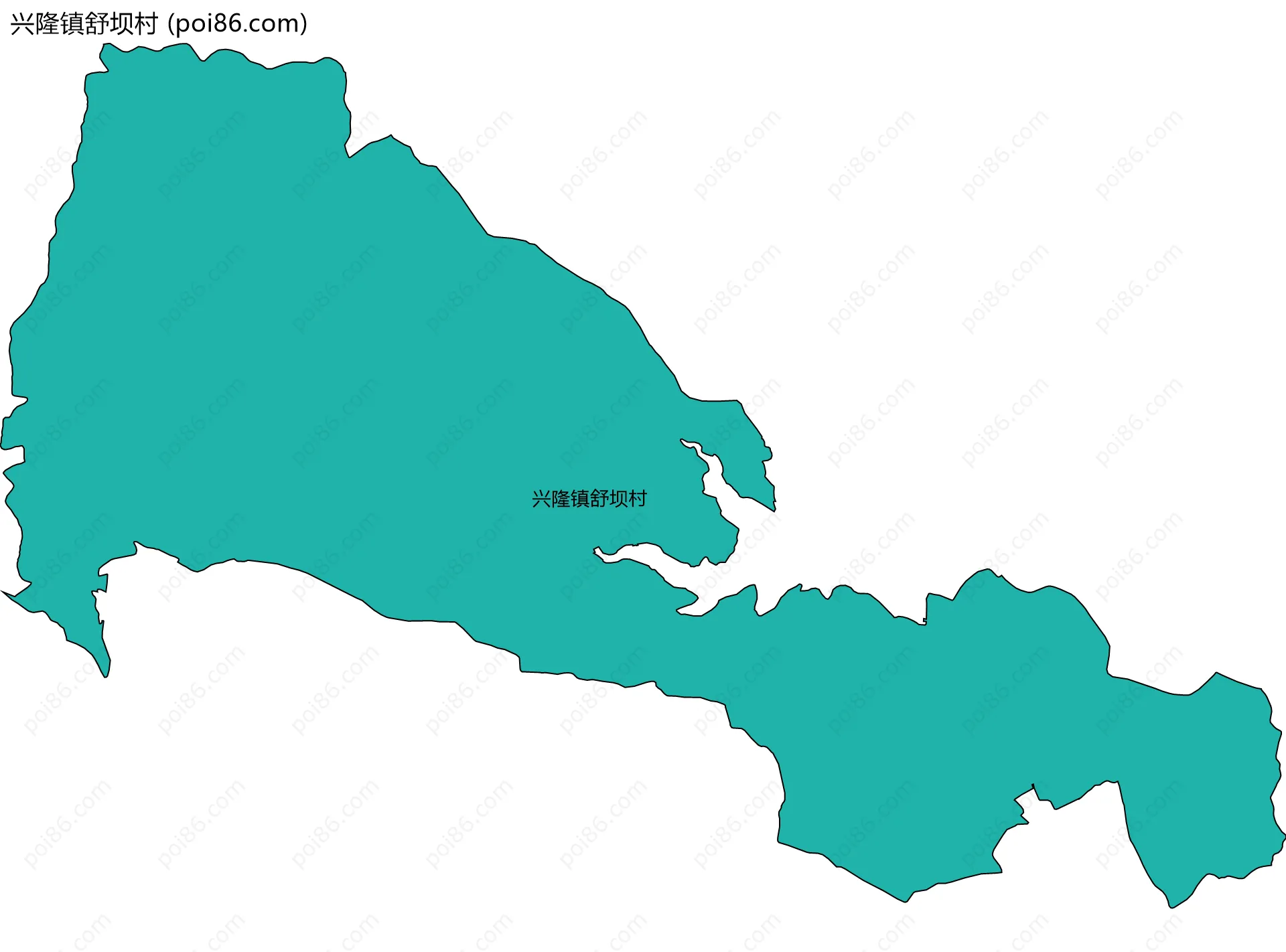 兴隆镇舒坝村边界地图