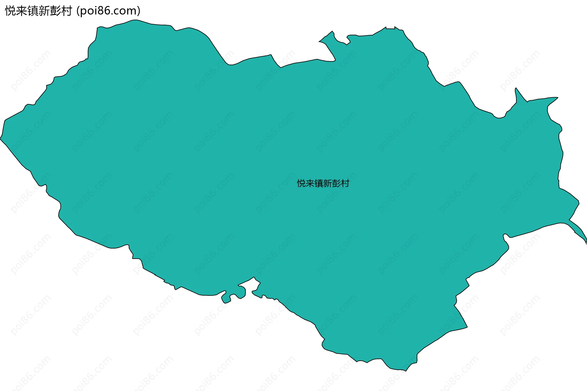 悦来镇新彭村边界地图