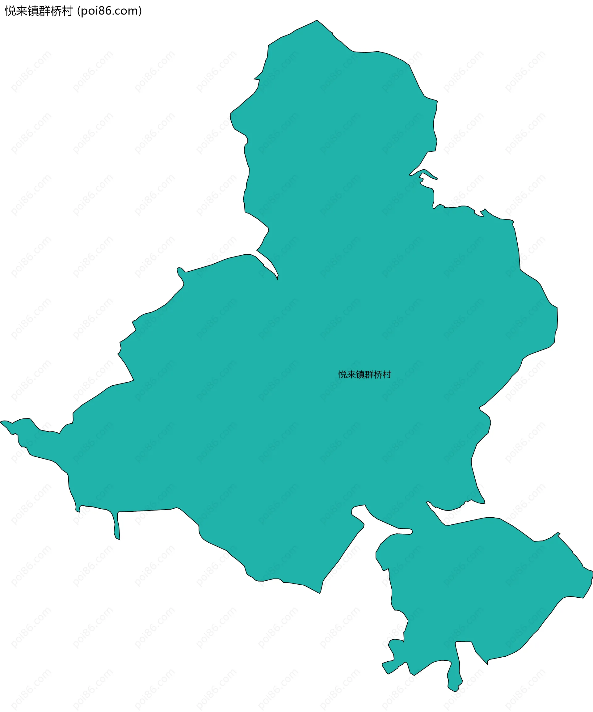 悦来镇群桥村边界地图