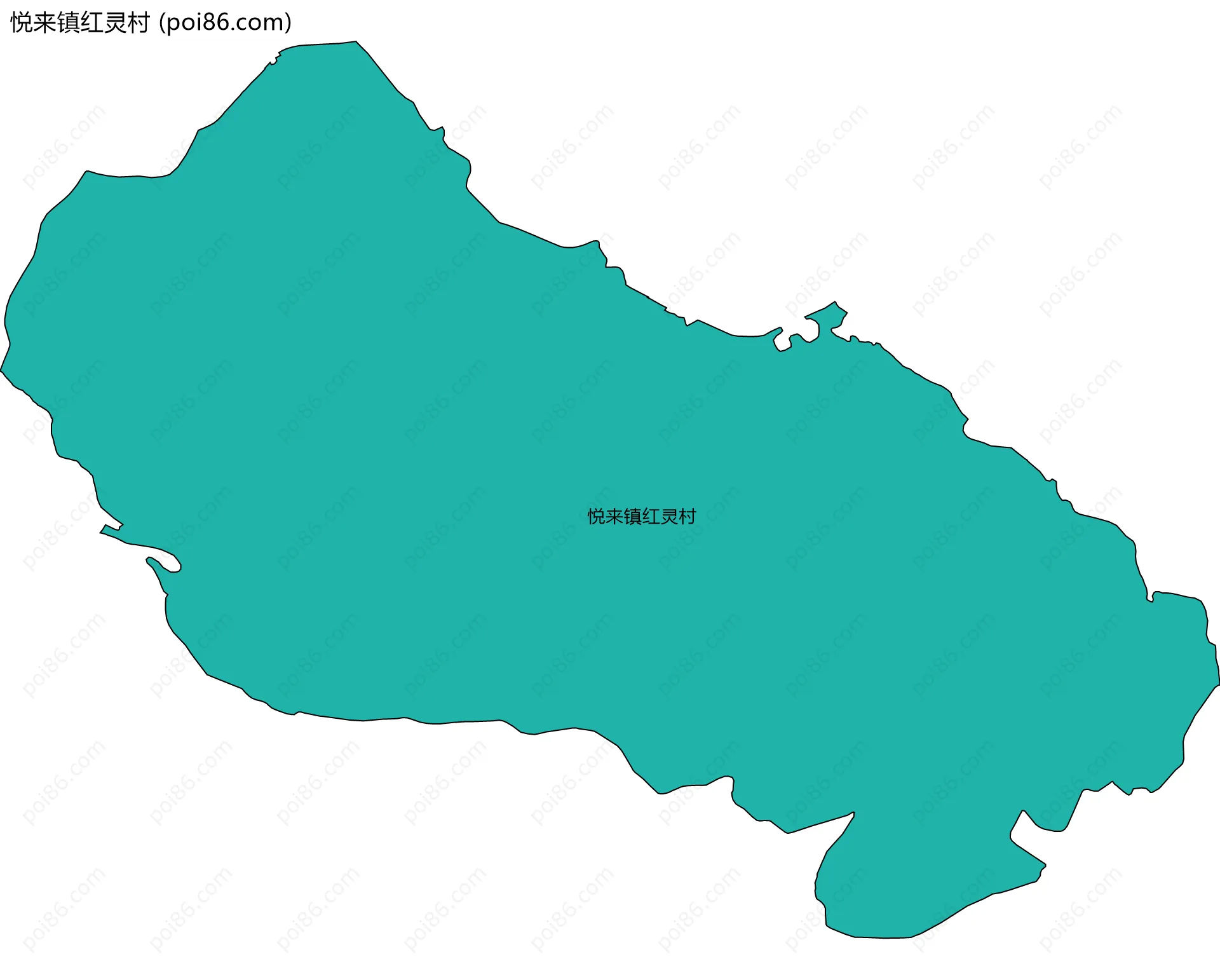 悦来镇红灵村边界地图