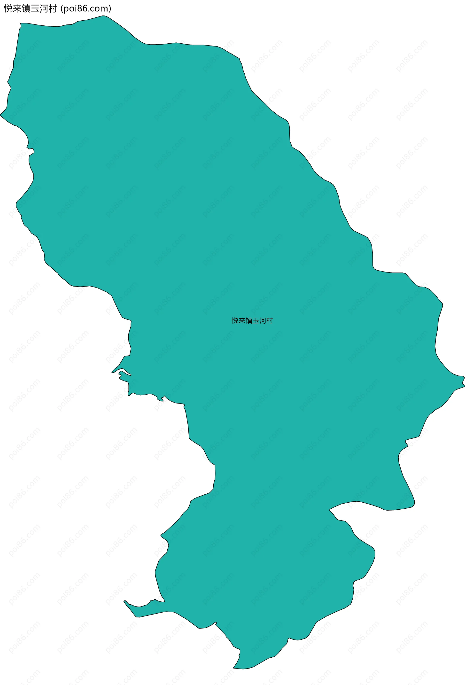 悦来镇玉河村边界地图