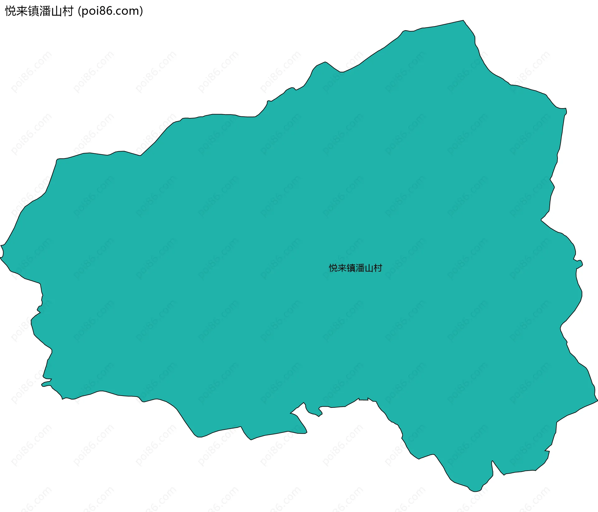 悦来镇潘山村边界地图