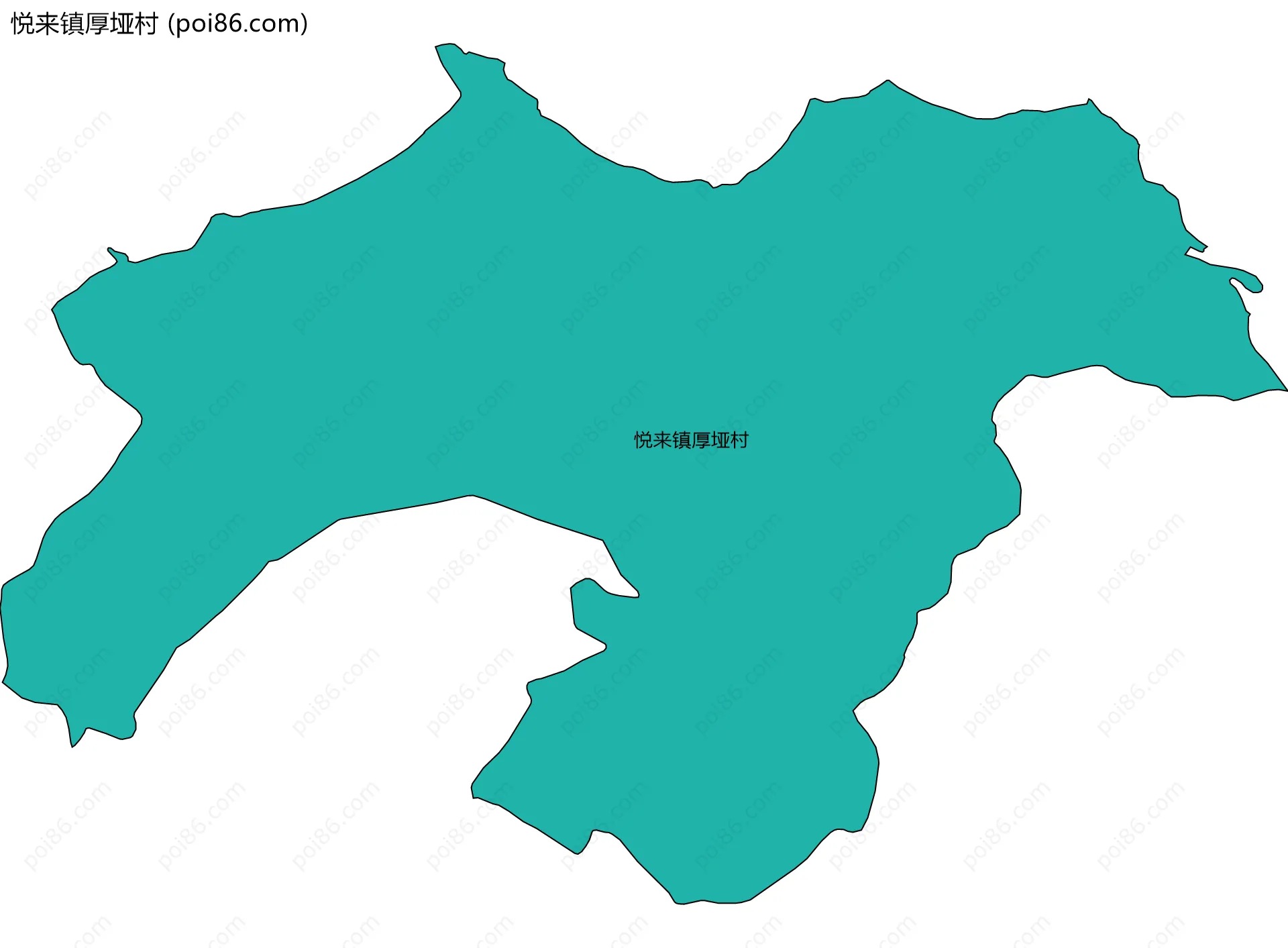 悦来镇厚垭村边界地图