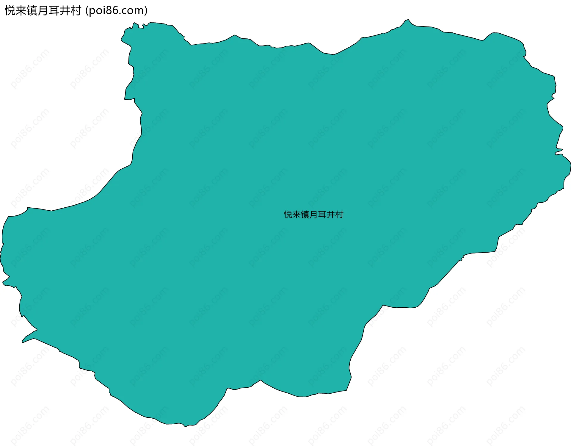 悦来镇月耳井村边界地图
