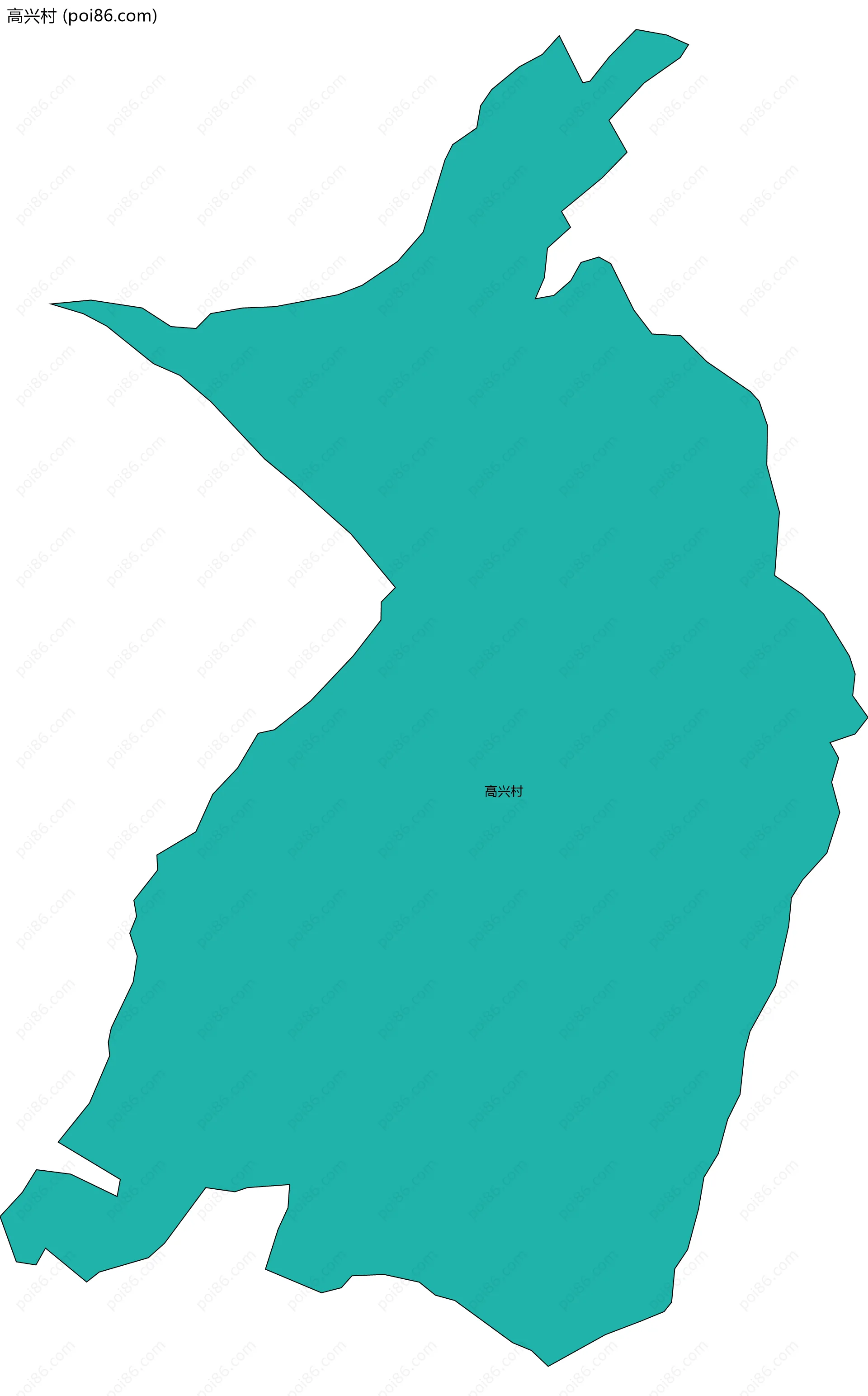 高兴村边界地图