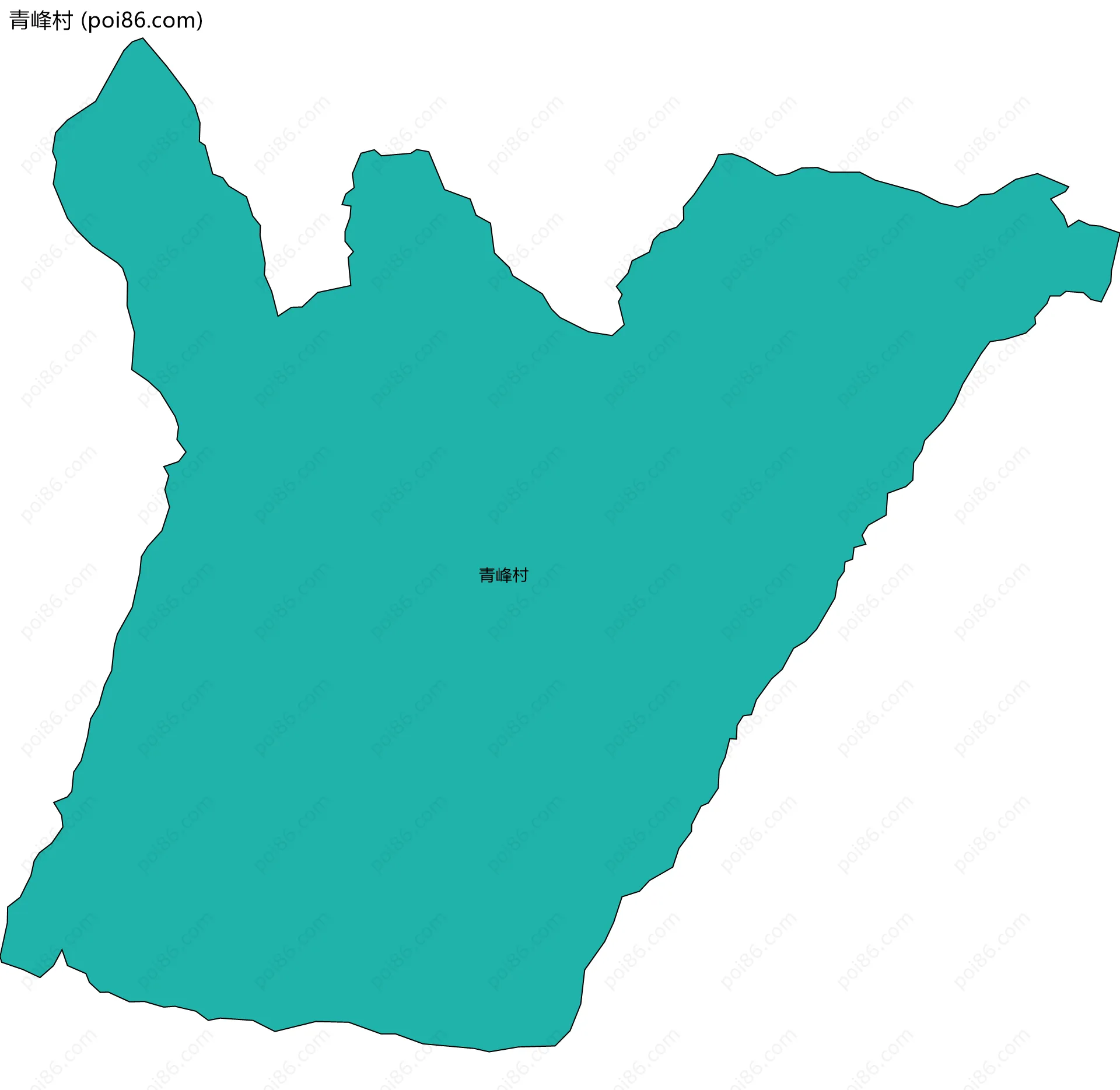 青峰村边界地图