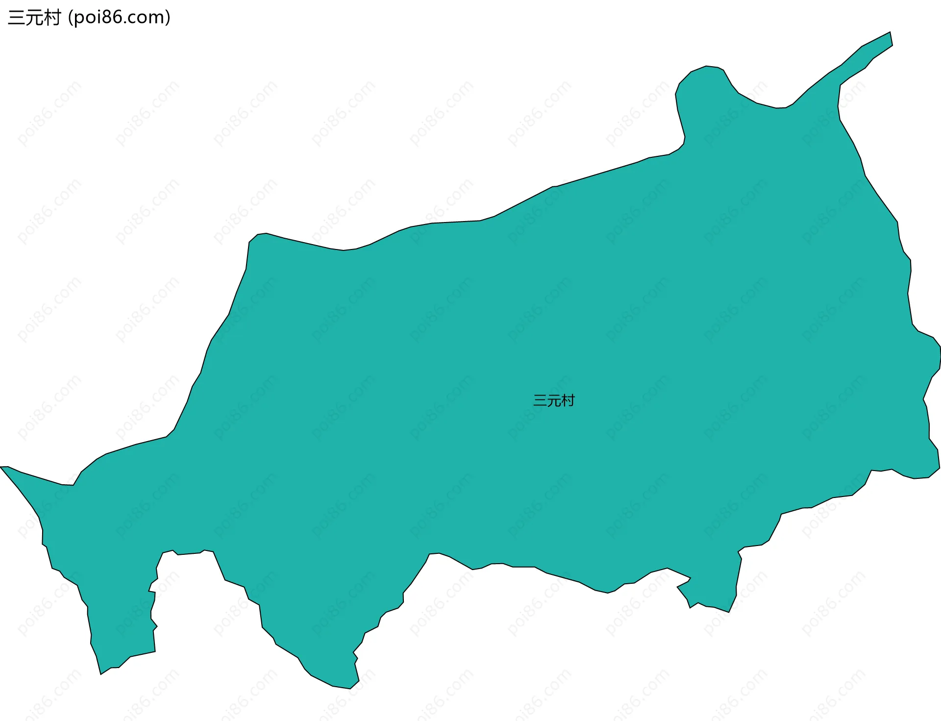 三元村边界地图