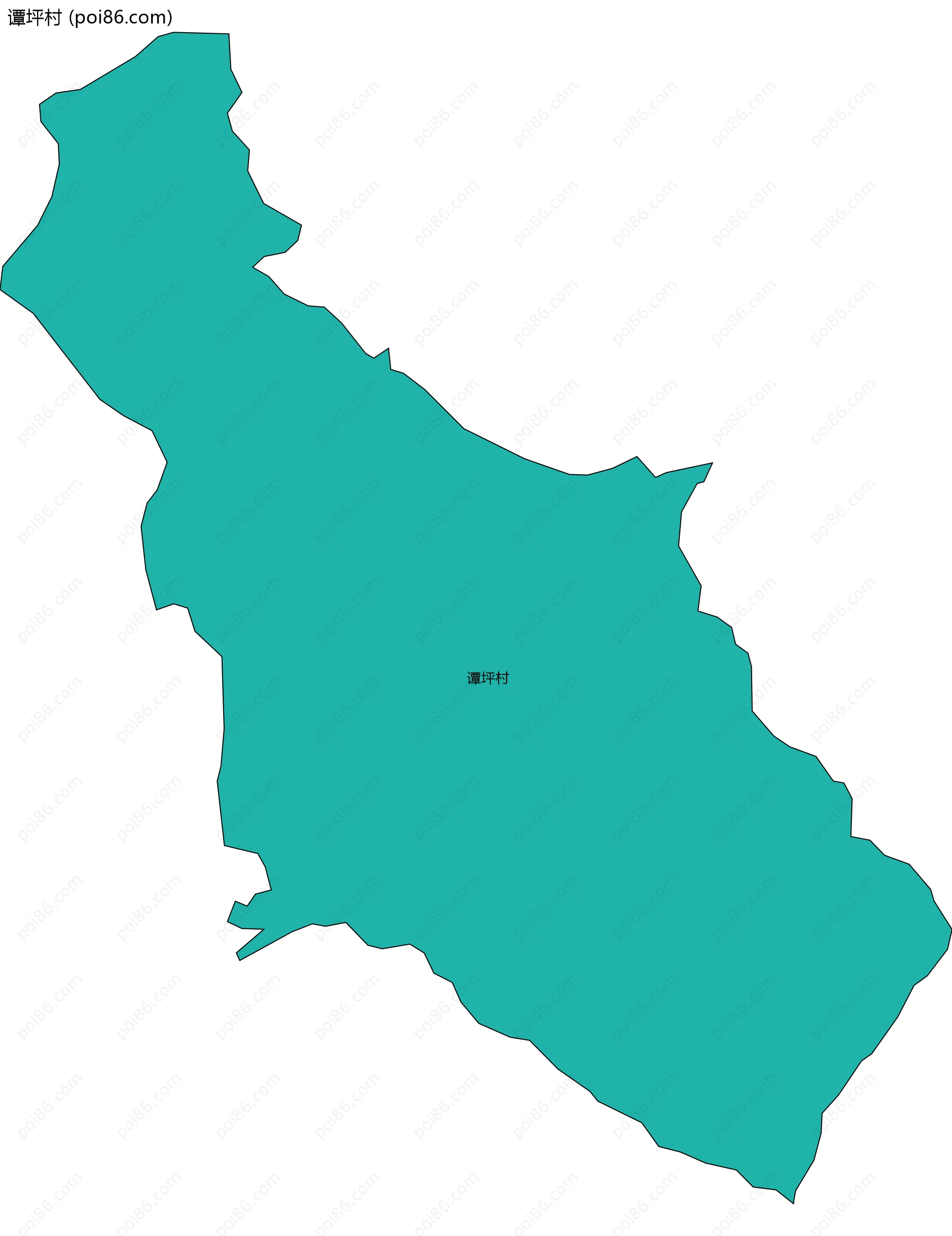 谭坪村边界地图