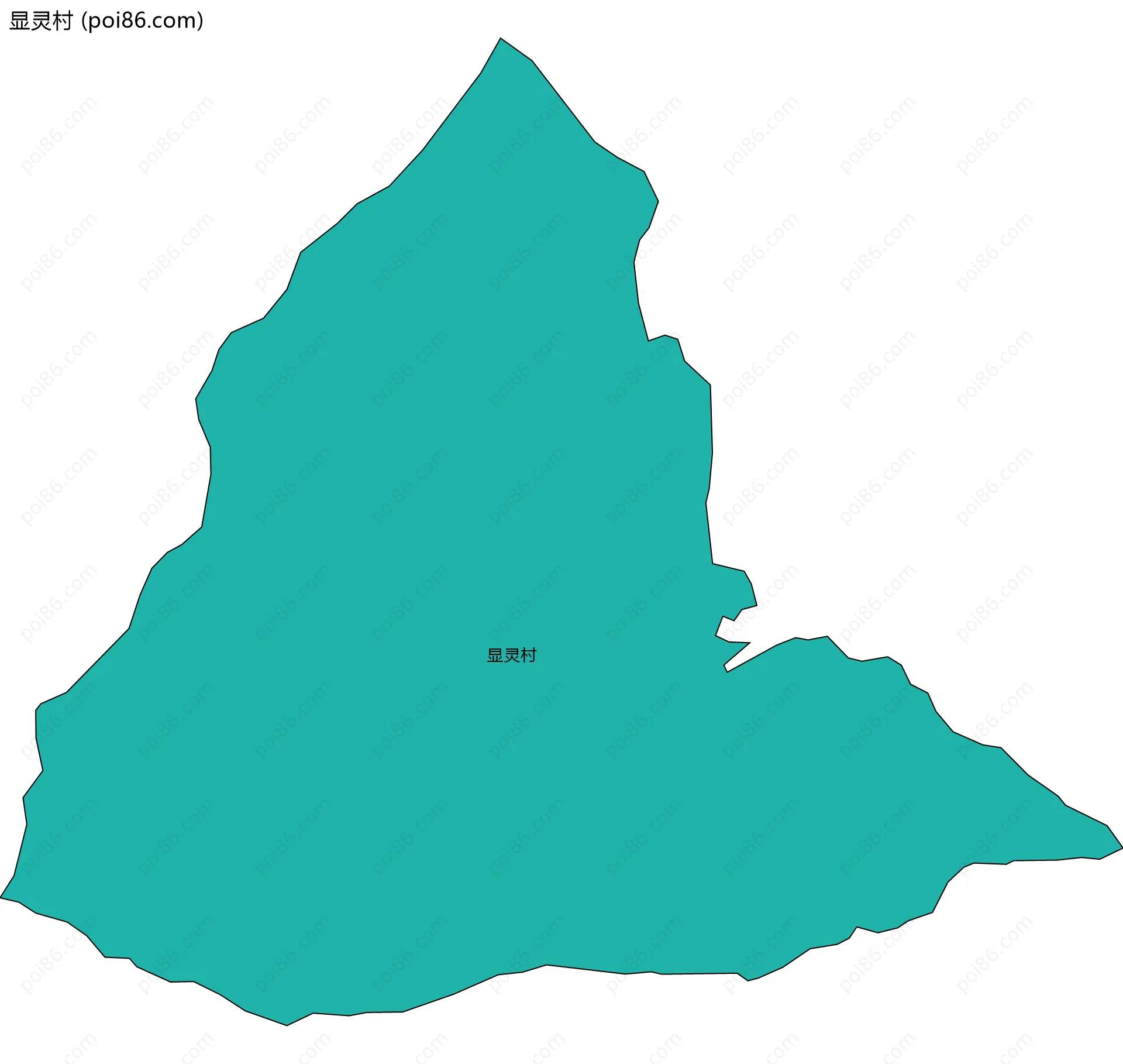 显灵村边界地图
