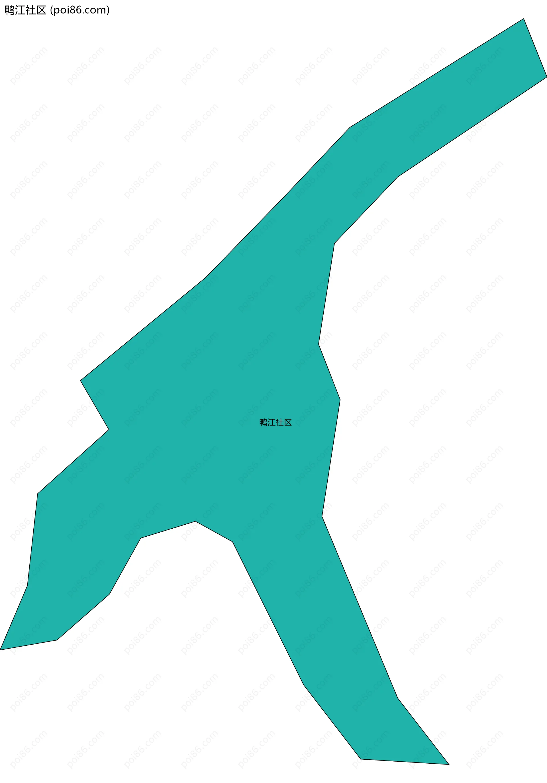 鸭江社区边界地图