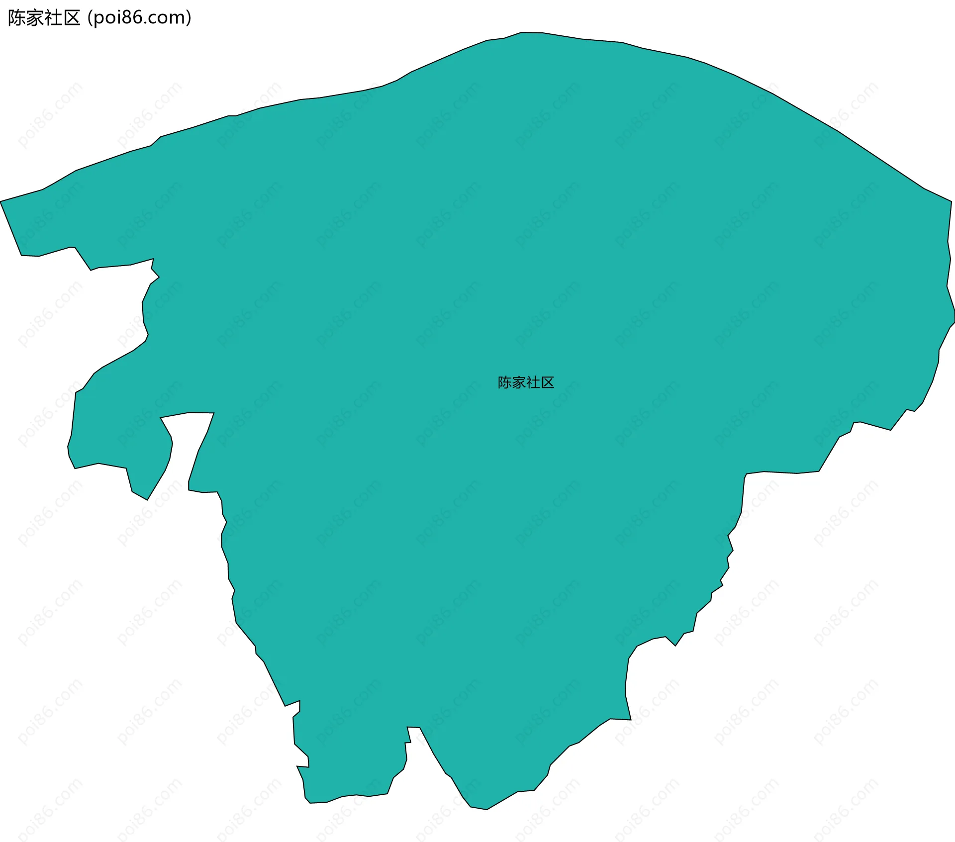 陈家社区边界地图