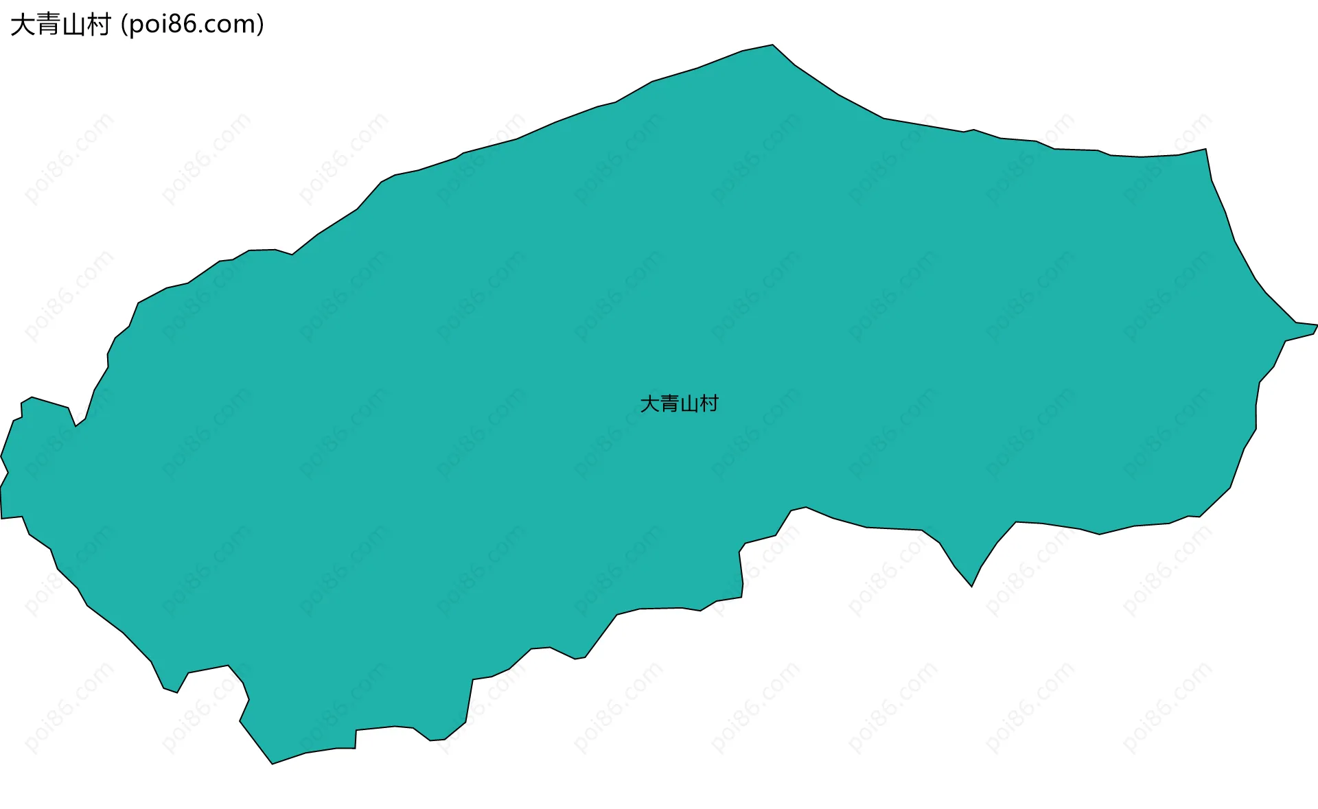 大青山村边界地图