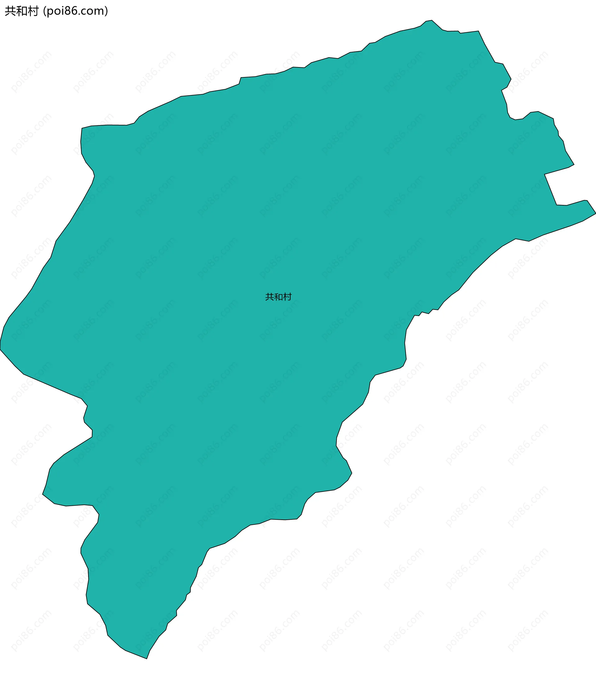 共和村边界地图