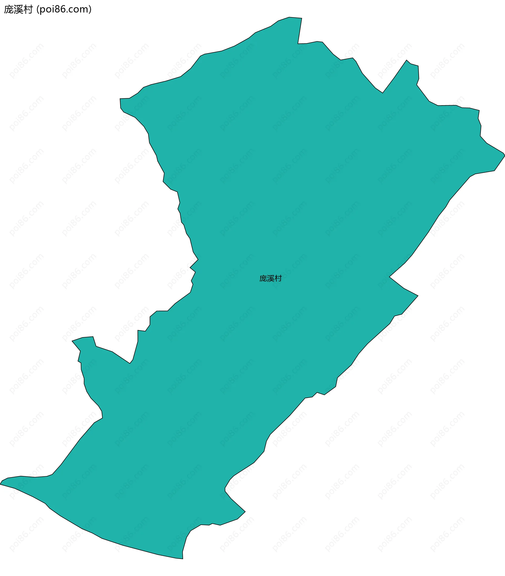 庞溪村边界地图