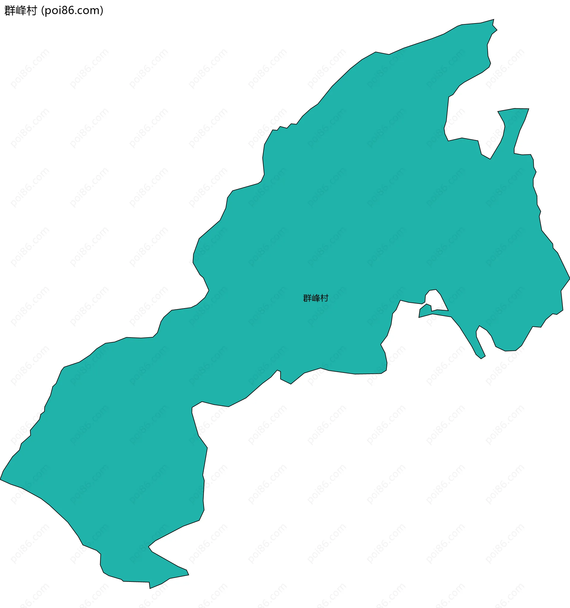 群峰村边界地图