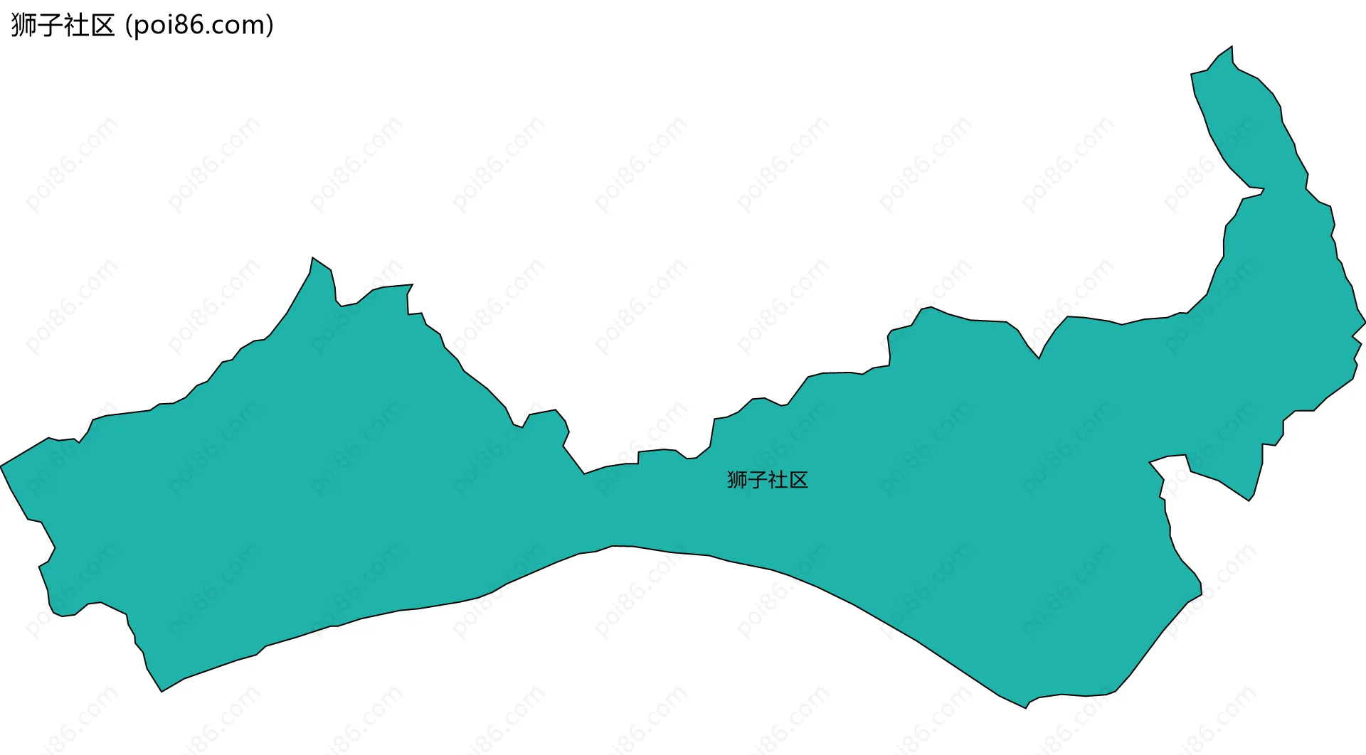 狮子社区边界地图