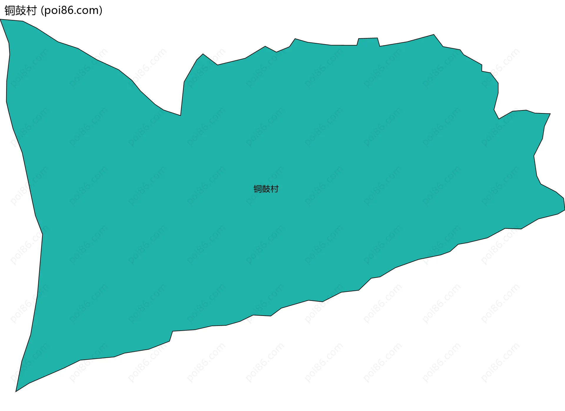 铜鼓村边界地图