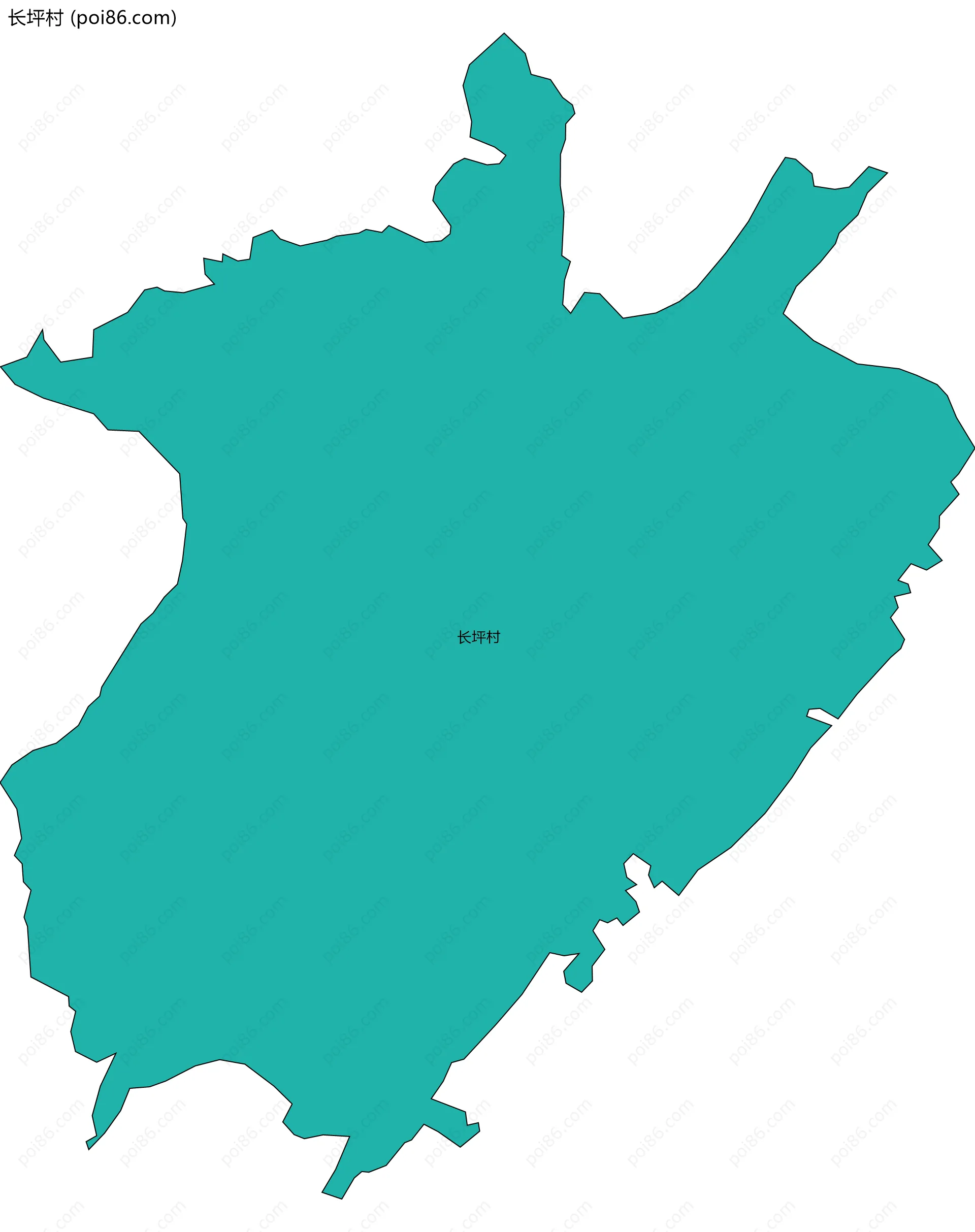 长坪村边界地图