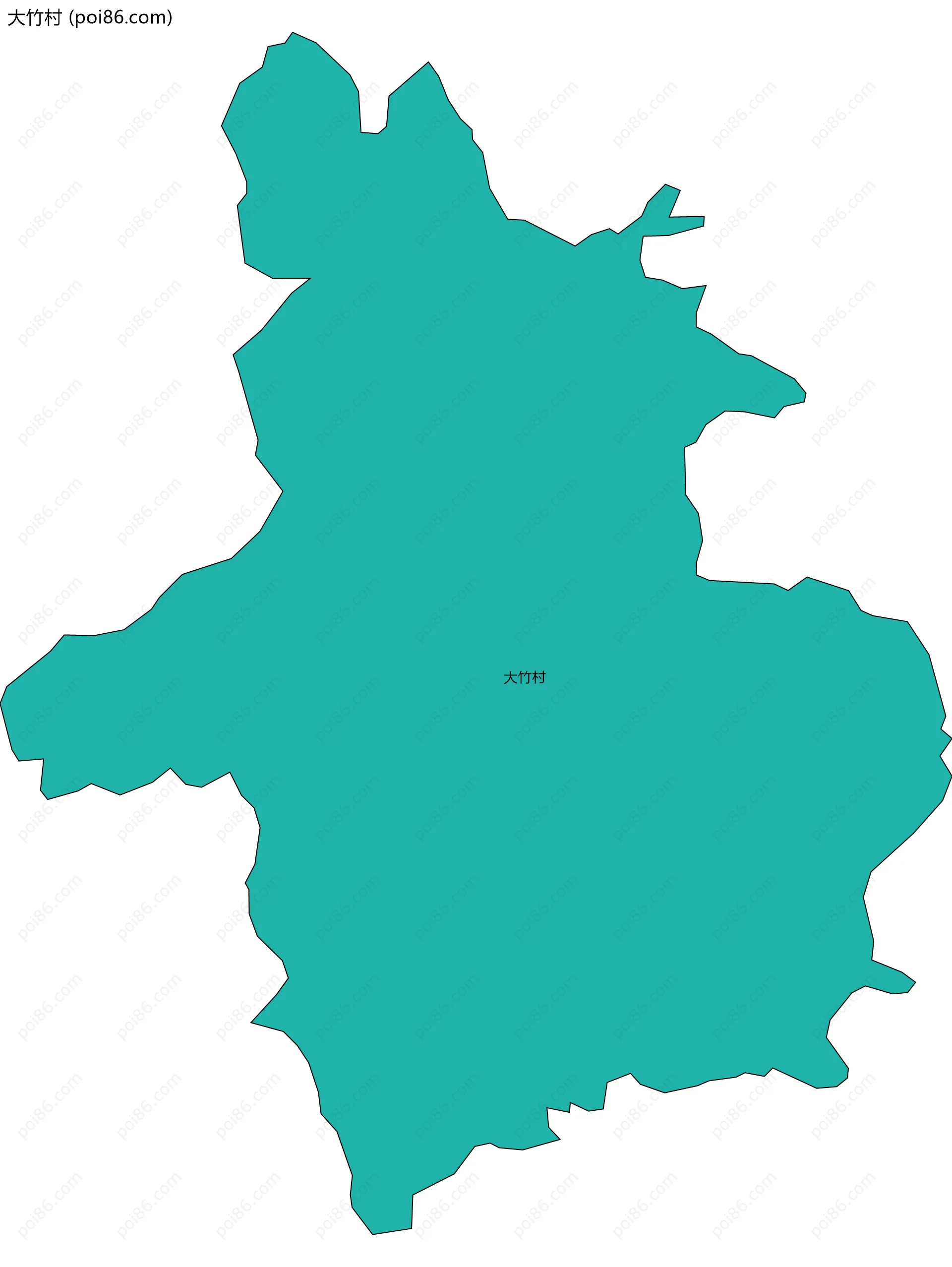 大竹村边界地图