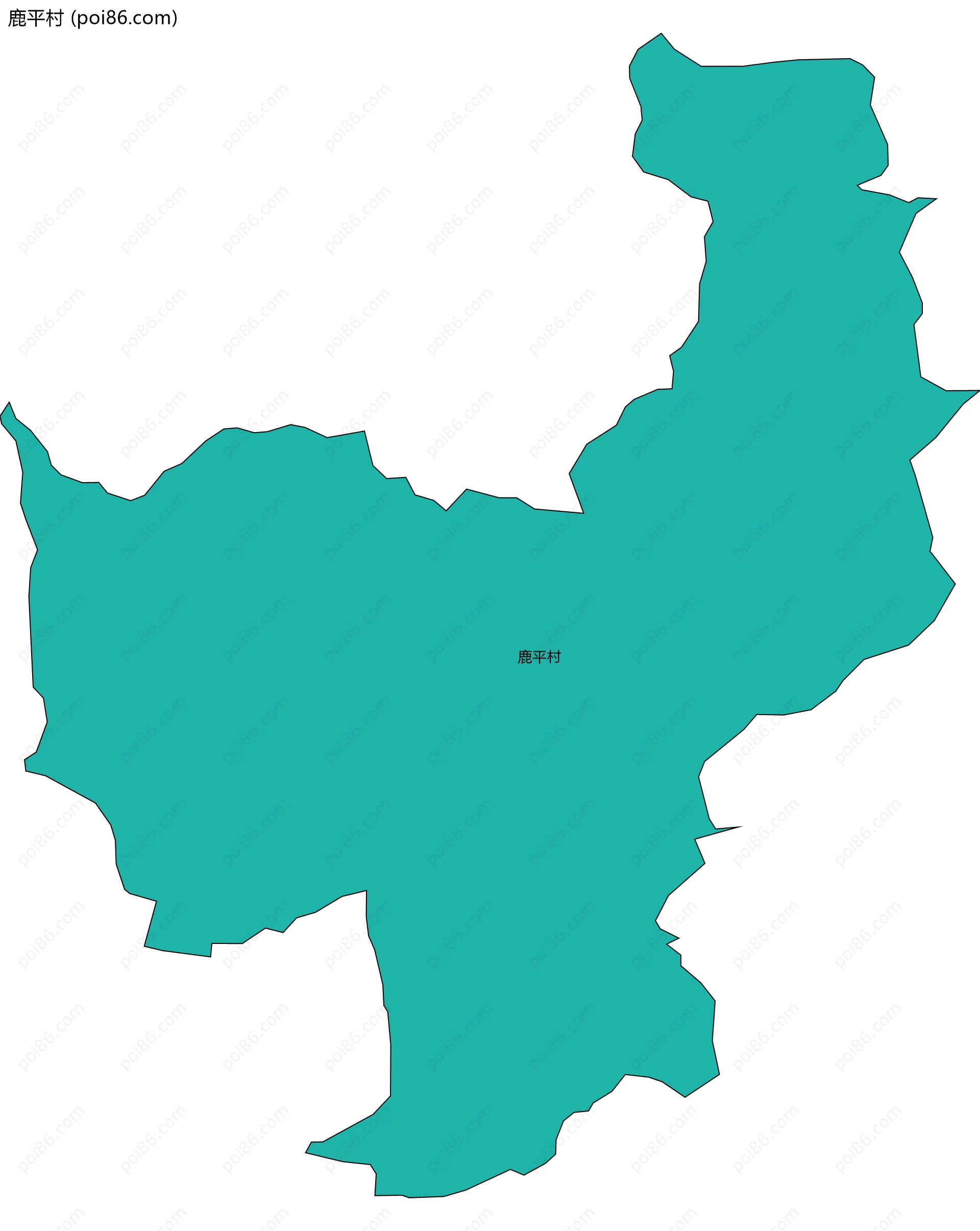 鹿平村边界地图