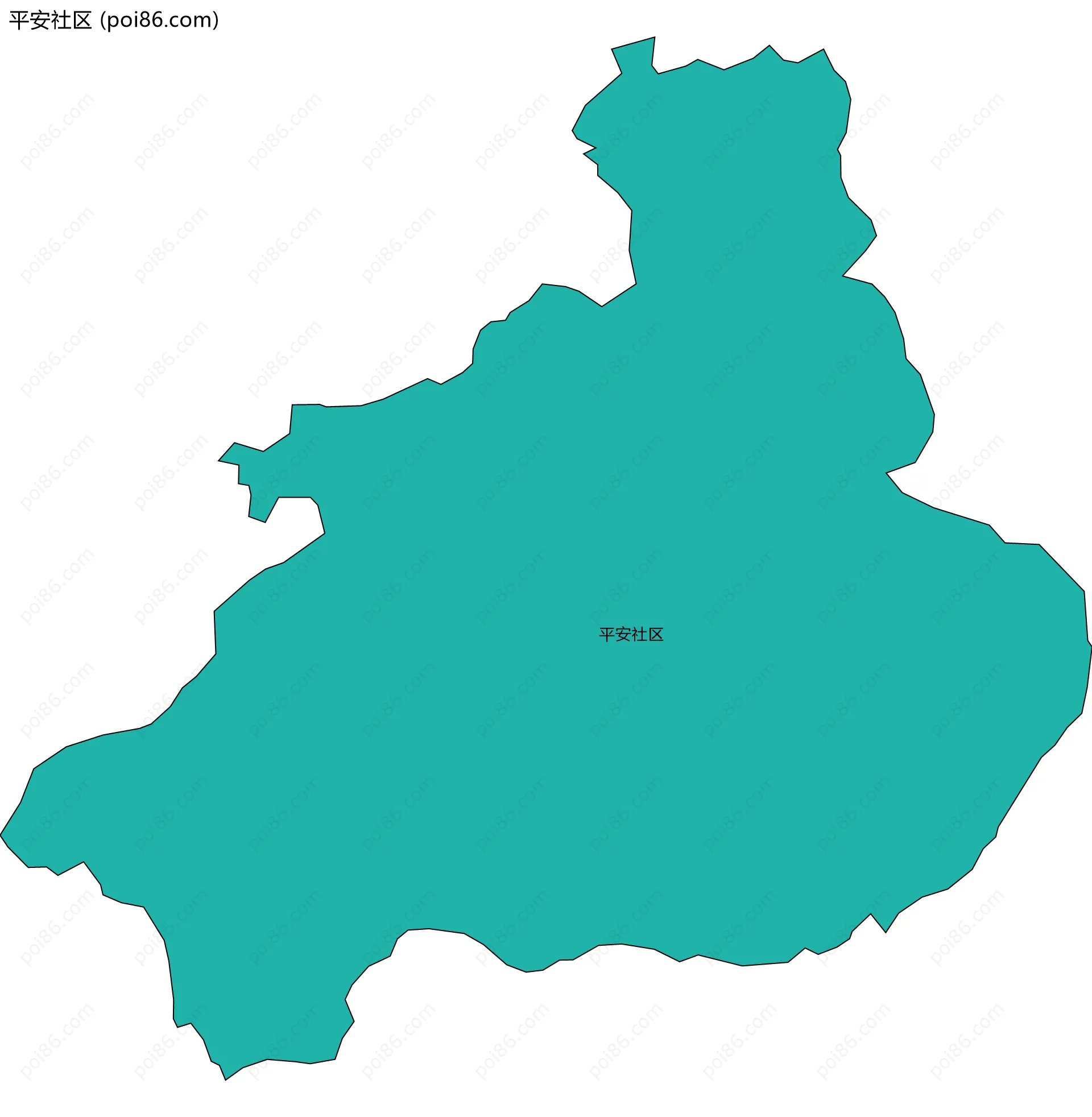 平安社区边界地图