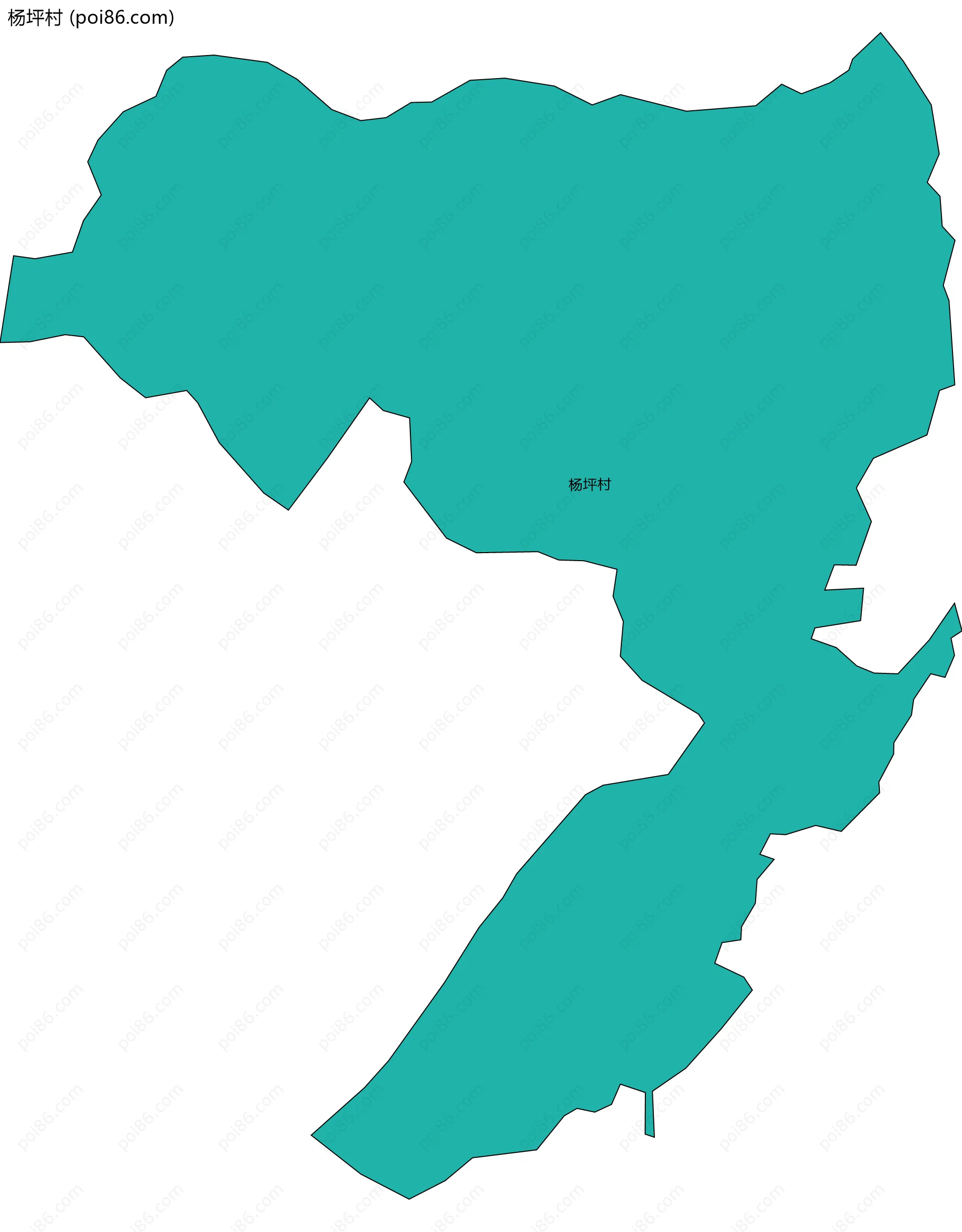 杨坪村边界地图