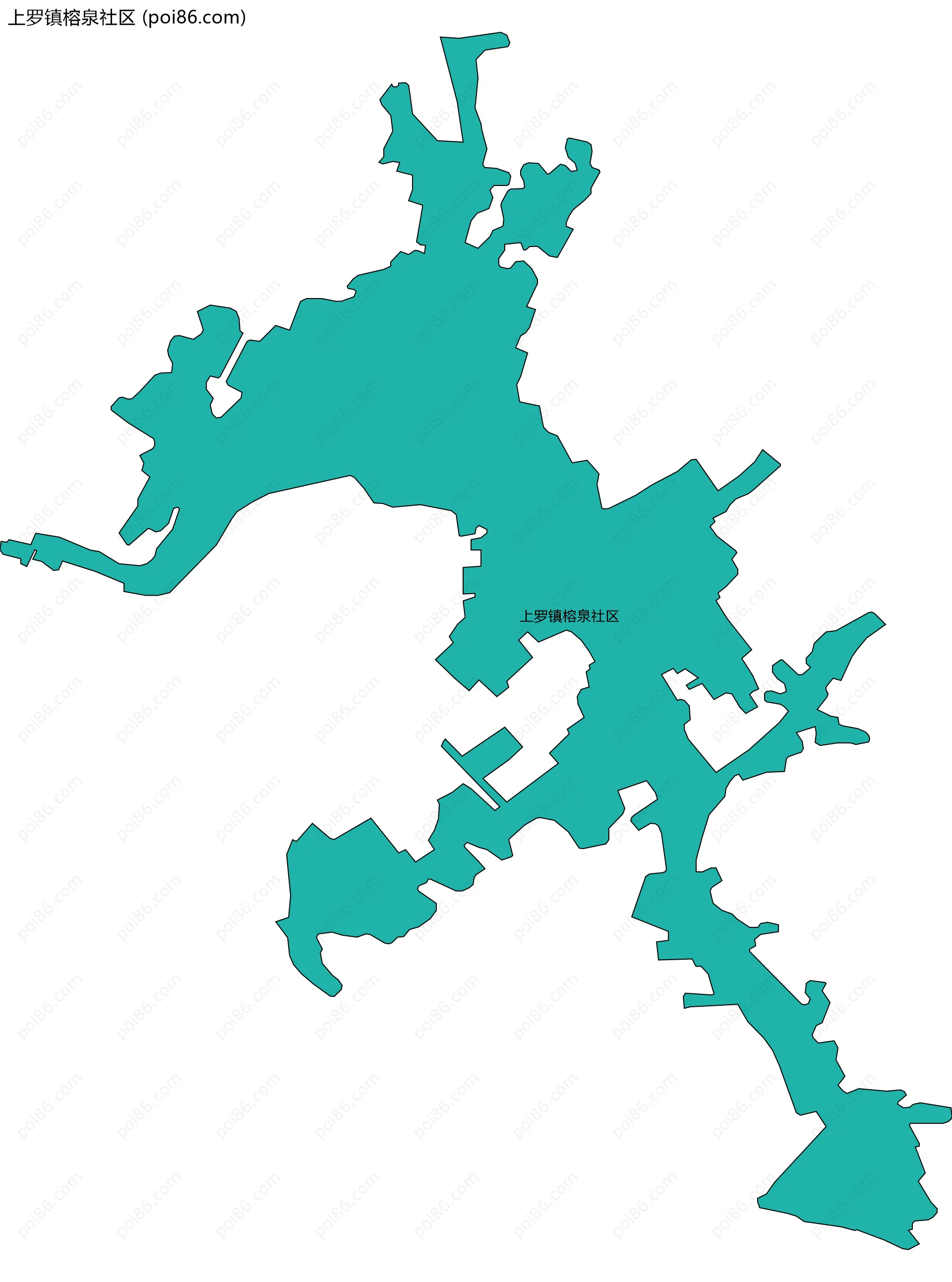 上罗镇榕泉社区边界地图
