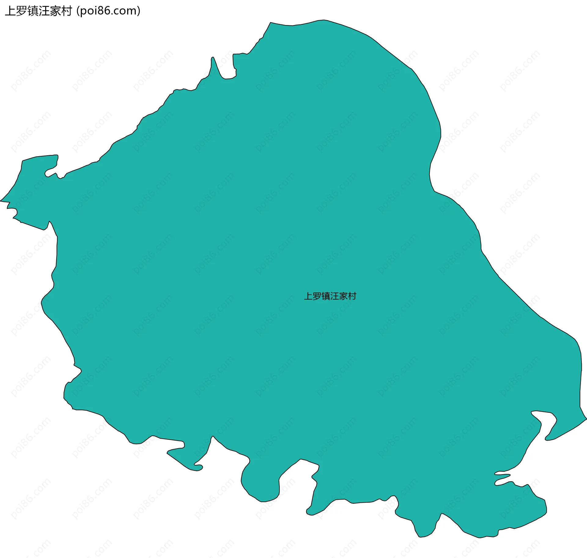 上罗镇汪家村边界地图