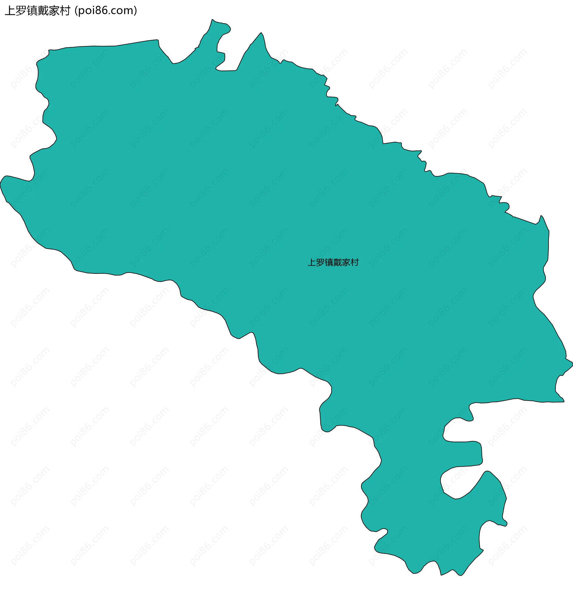 上罗镇戴家村边界地图