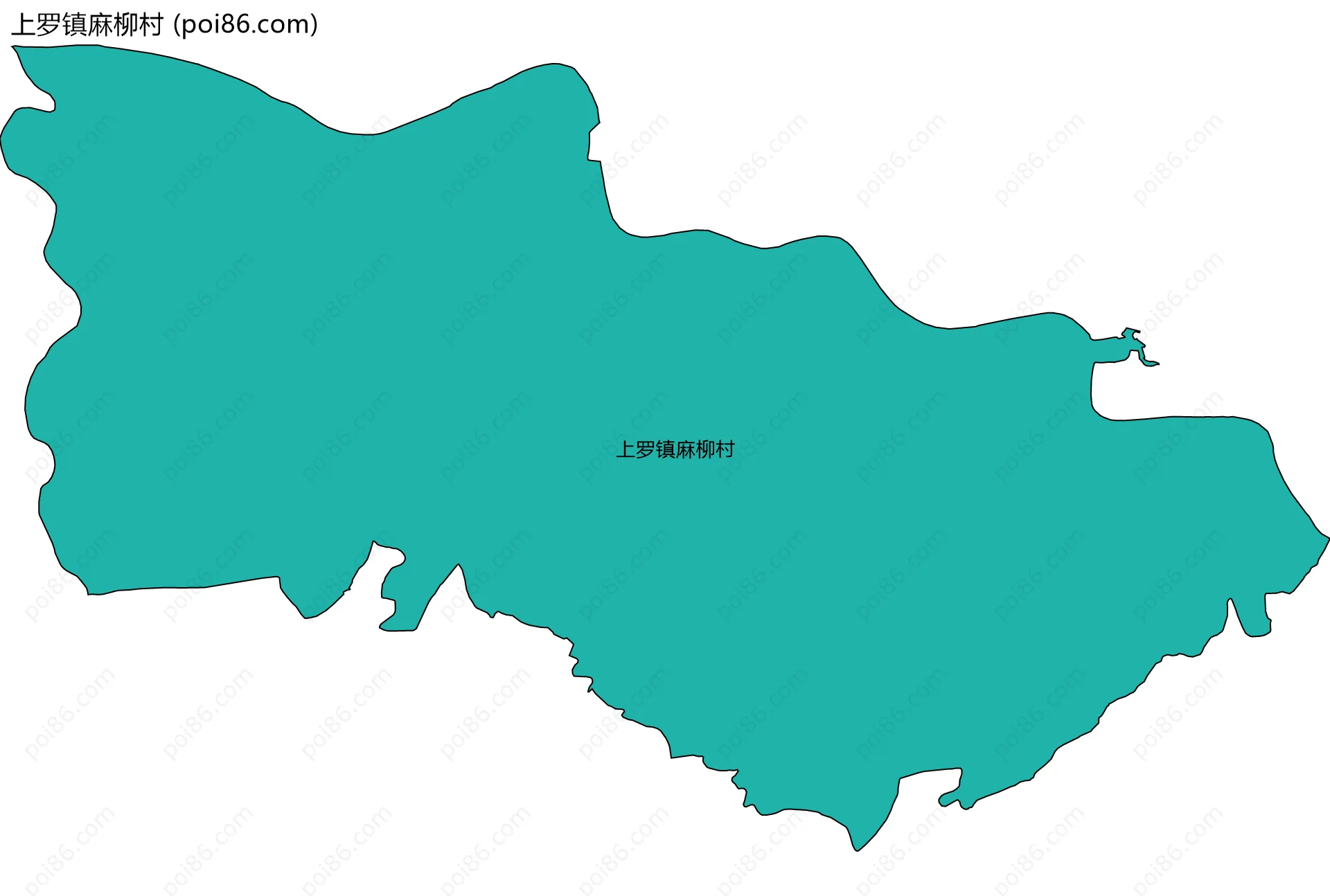 上罗镇麻柳村边界地图