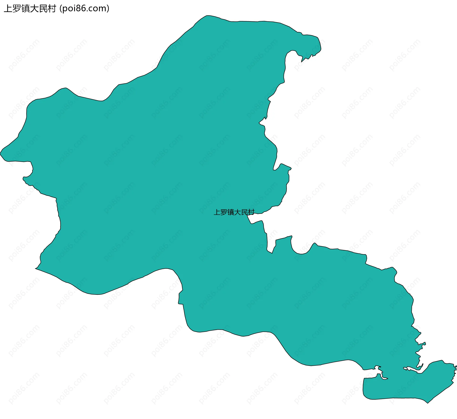 上罗镇大民村边界地图