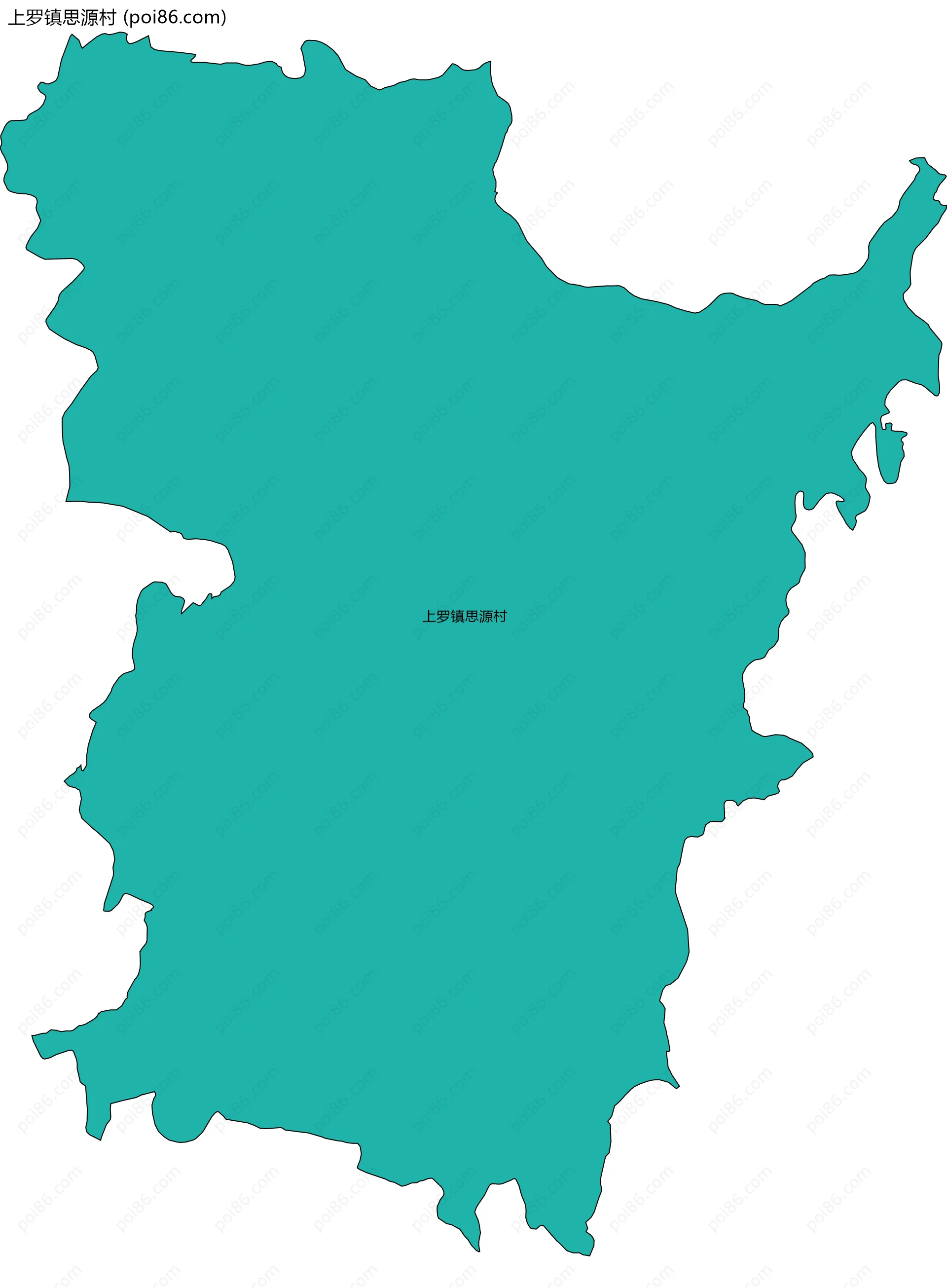 上罗镇思源村边界地图