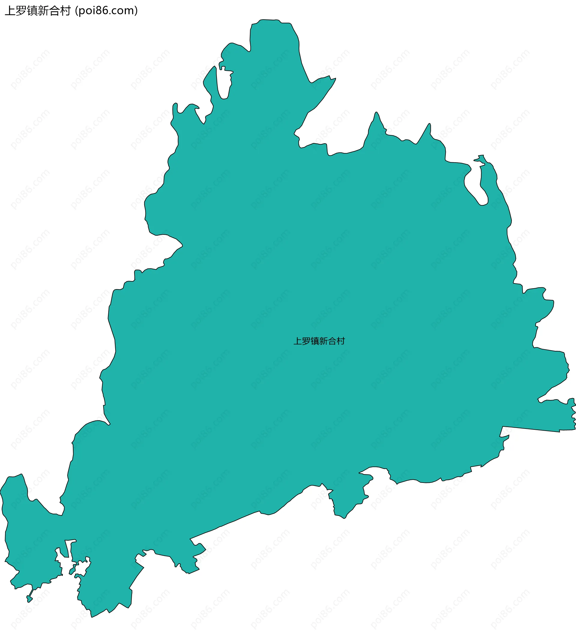 上罗镇新合村边界地图