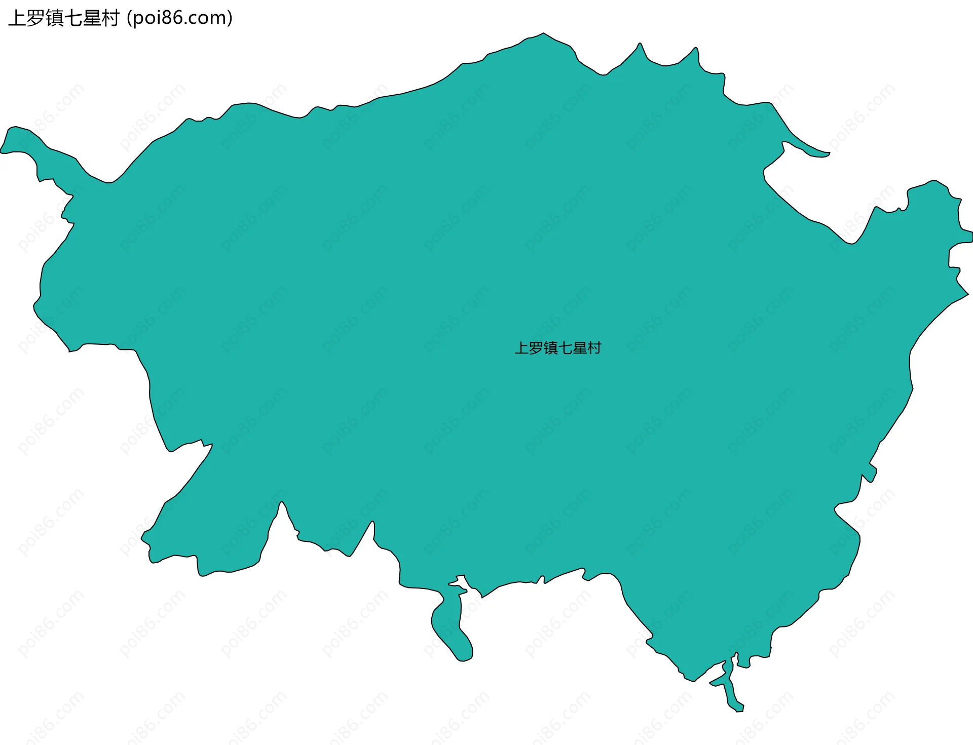 上罗镇七星村边界地图